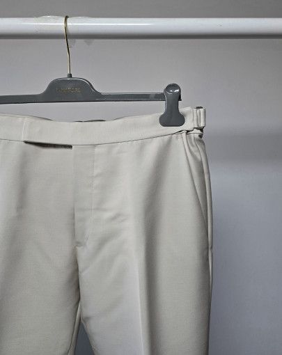Tom Ford o1sm1stk0824 Organza Riverstwill Pant in Light Ivory Size US 32 / EU 48 - 2 Thumbnail