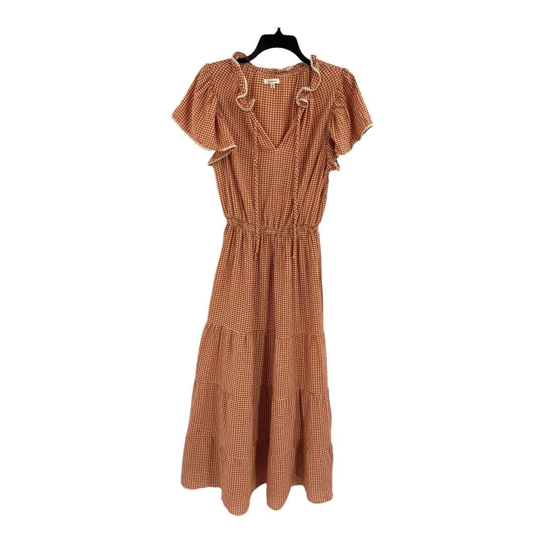 Other Max Studio Gingham Flutter Sleeve Maxi Dress Brick Large Size L / US 10 / IT 46 - 3 Thumbnail