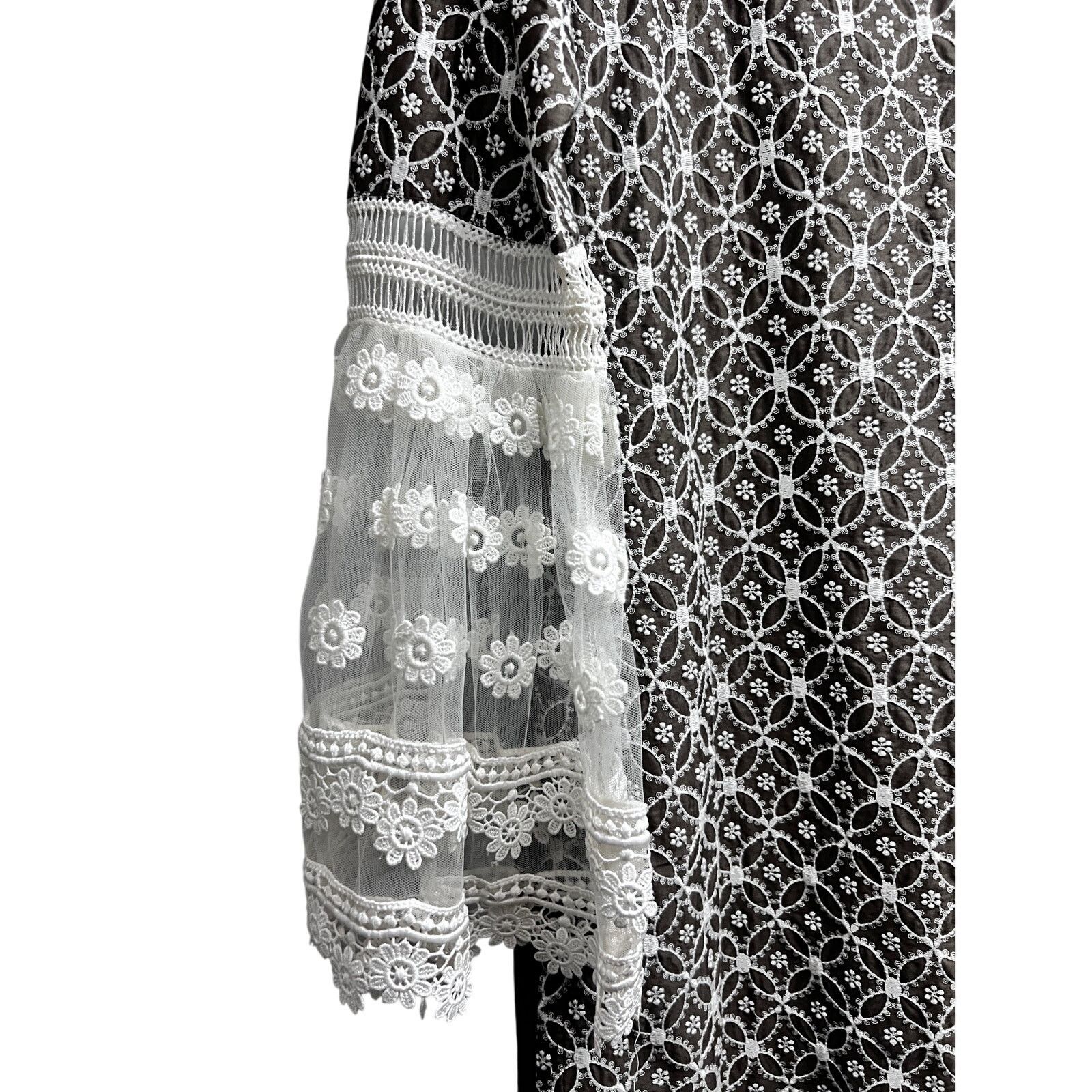 Vintage MUL MUL Vintage Boho Lace Slip On Midi Pullover Dress XS Size XS / US 0-2 / IT 36-38 - 8 Thumbnail