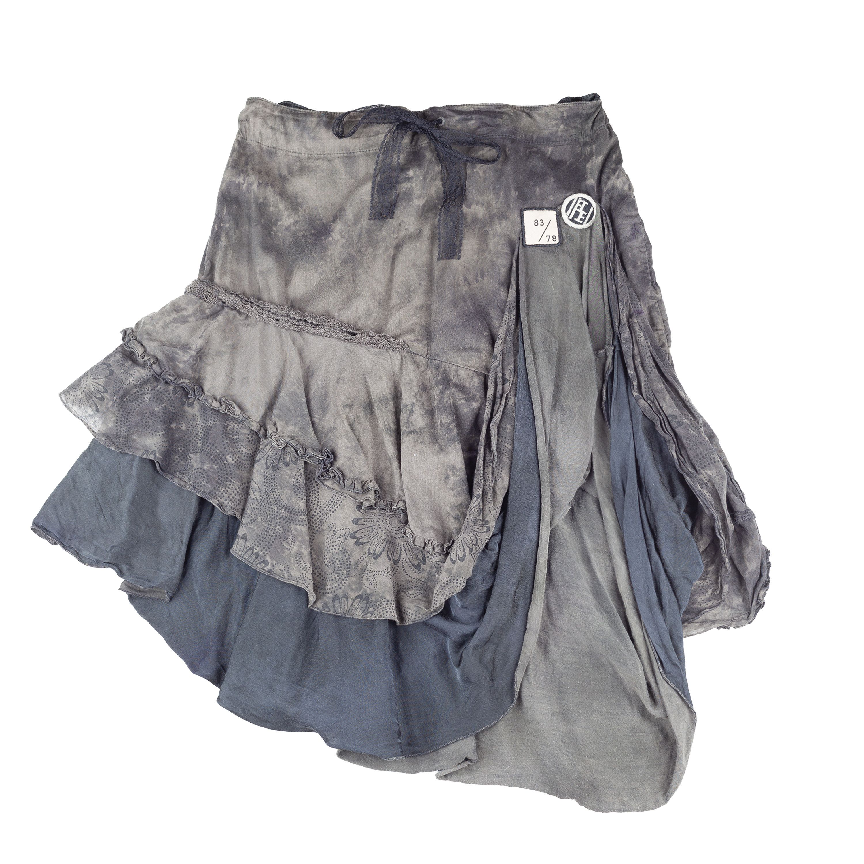Diesel Diesel Vintage Tie-Up Black Wash Lace Asymmetrical Skirt Size 27" / US 4 / IT 40 - 1 Thumbnail