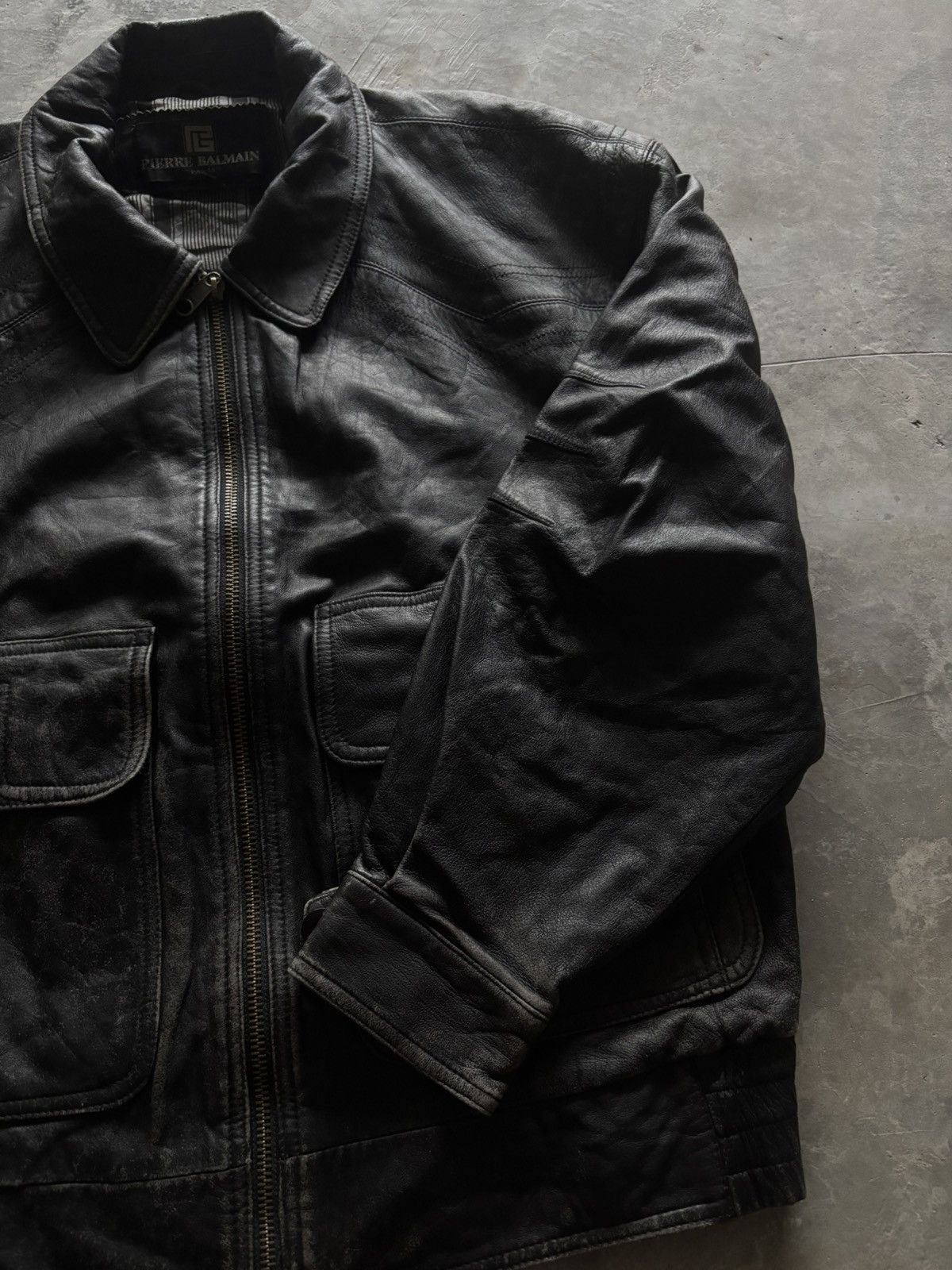 Pierre Balmain PIERRE BALMAIN PARIS LEATHER JACKET BIKER PILOT VINTAGE Size US L / EU 52-54 / 3 - 11 Thumbnail