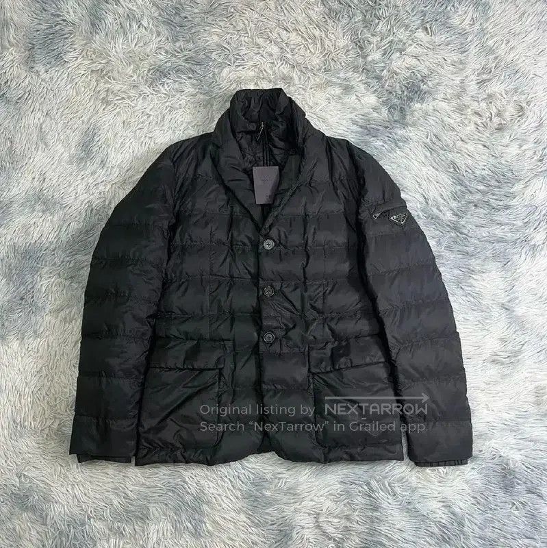 Prada Prada Black Cotton Men's Down Jacket. Size US M / EU 48-50 / 2 - 1 Thumbnail