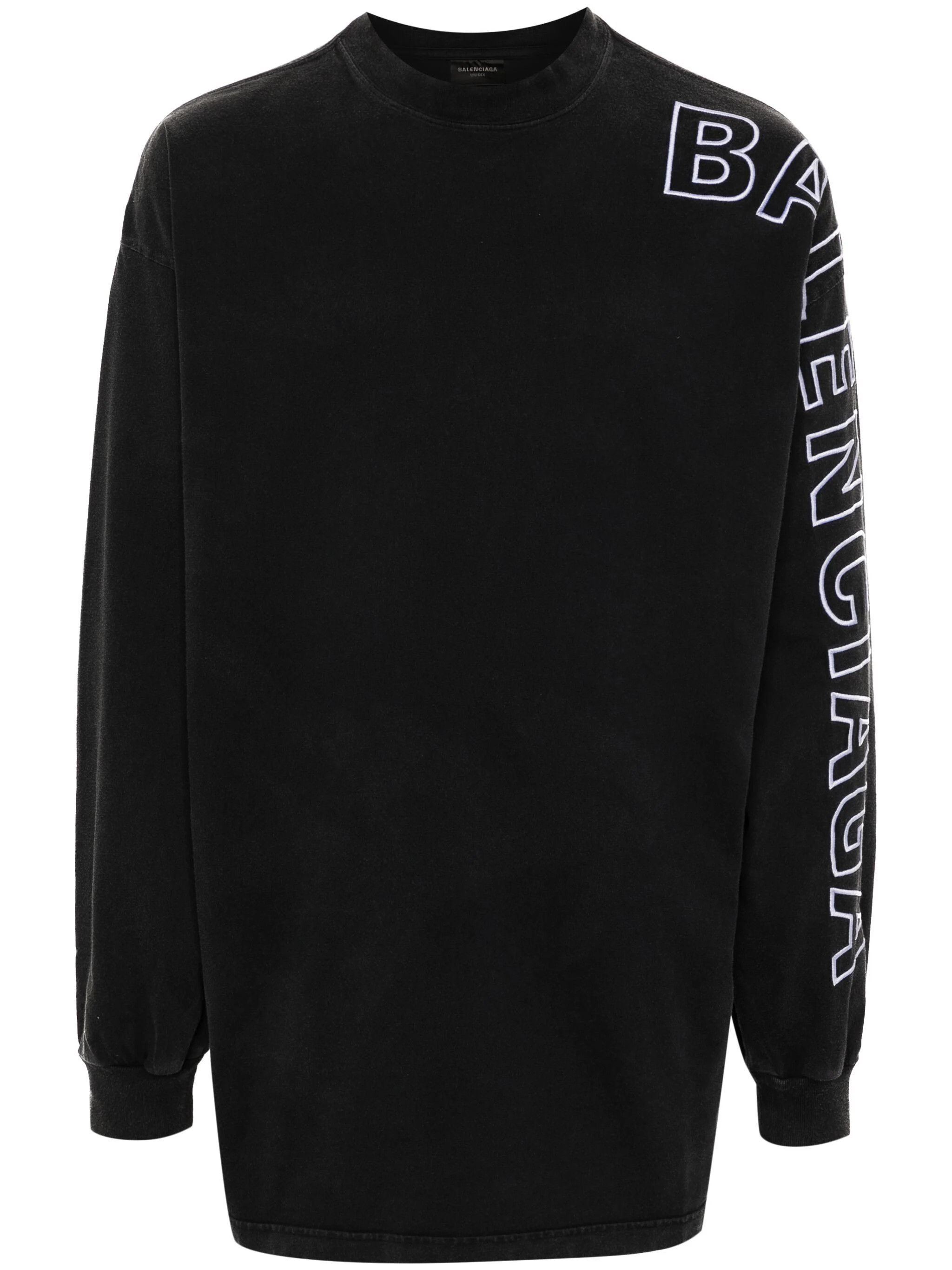 Balenciaga o1la1rc1a0824 Large Fit Long Sleeve T-Shirt Oversized Black Size US S / EU 44-46 / 1 - 1 Thumbnail