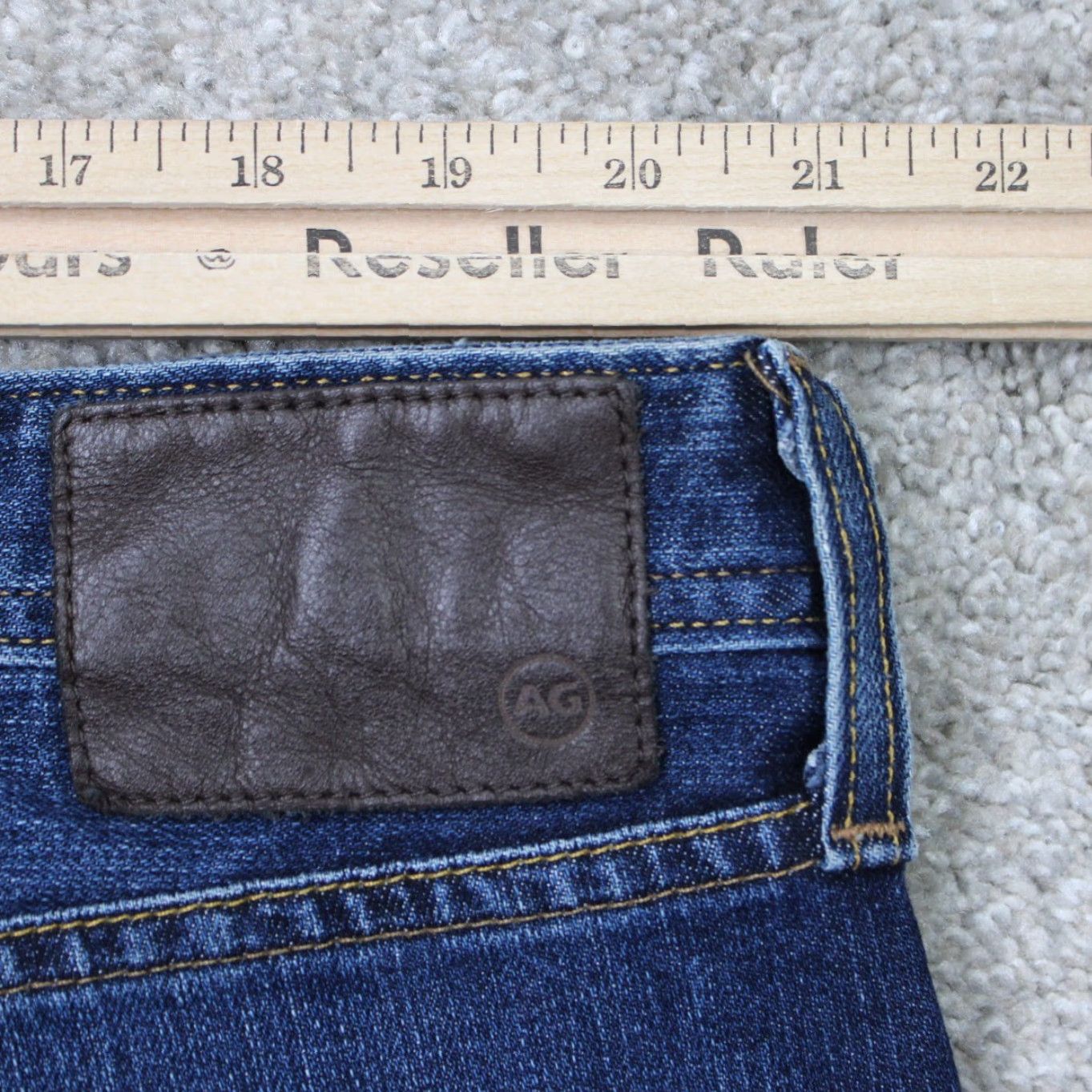 Denime AG Adriano Goldschmied Jeans Mens 41x29 Blue 5-Pocket Denim Straight Classic Vintage: No Size US 42 / EU 58 - 7 Thumbnail