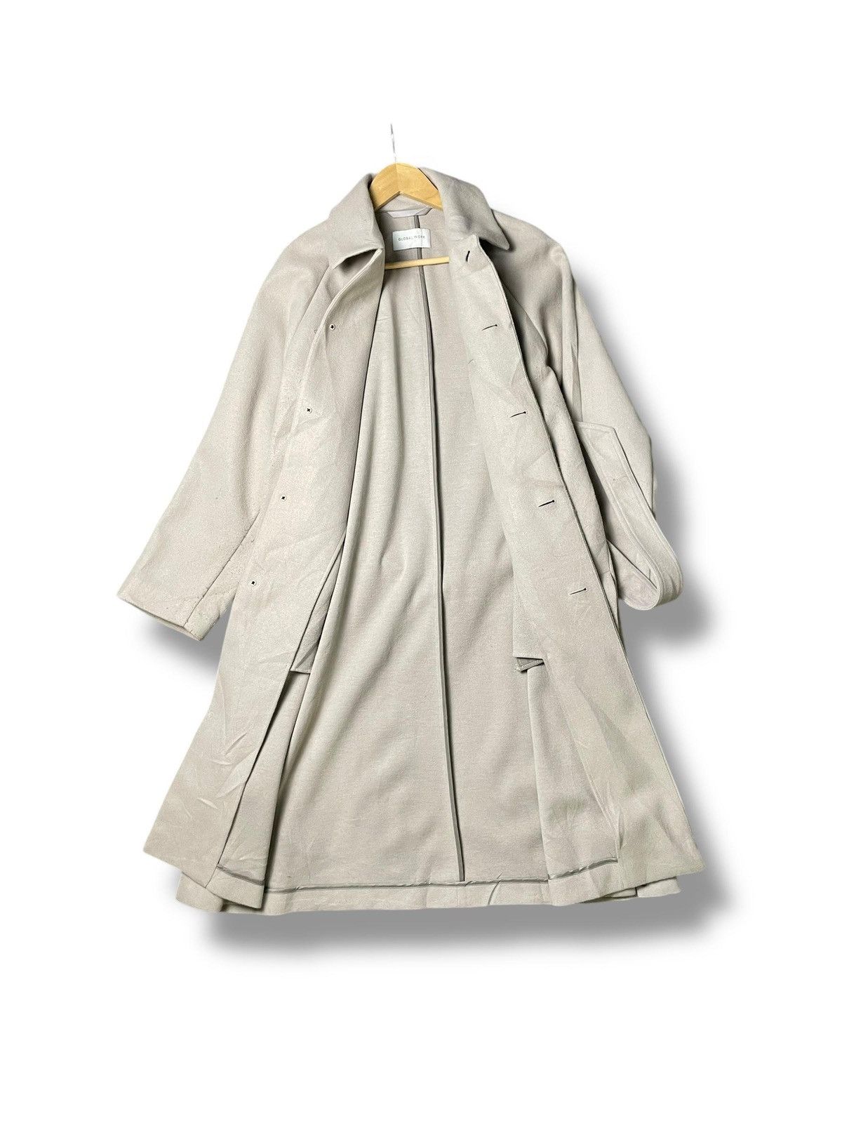 Global Work × Japanese Brand × Vintage Vintage Global Work Woollytec Long Coat (2) Size US M / EU 48-50 / 2 - 2 Thumbnail