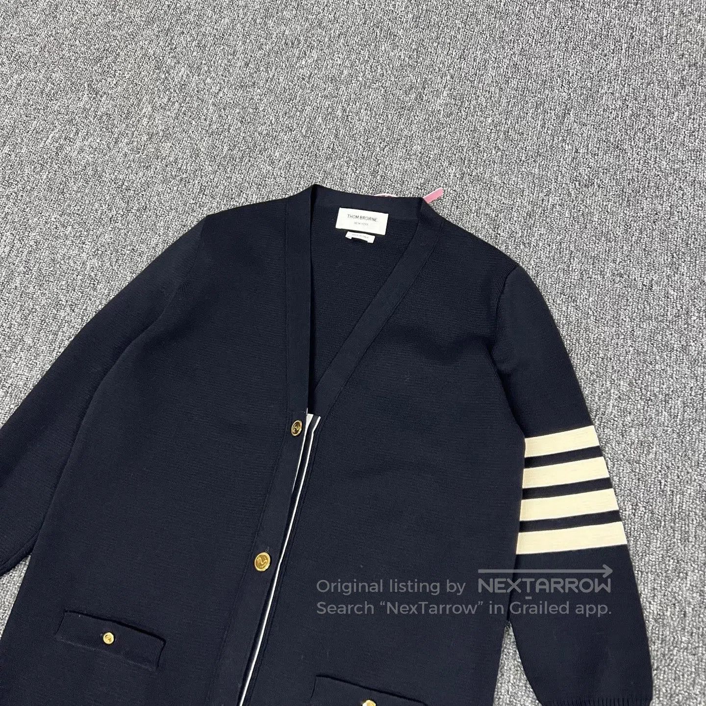 Thom Browne Thom Browne Four stripes; long knit cardigan| Size US M / EU 48-50 / 2 - 3 Thumbnail