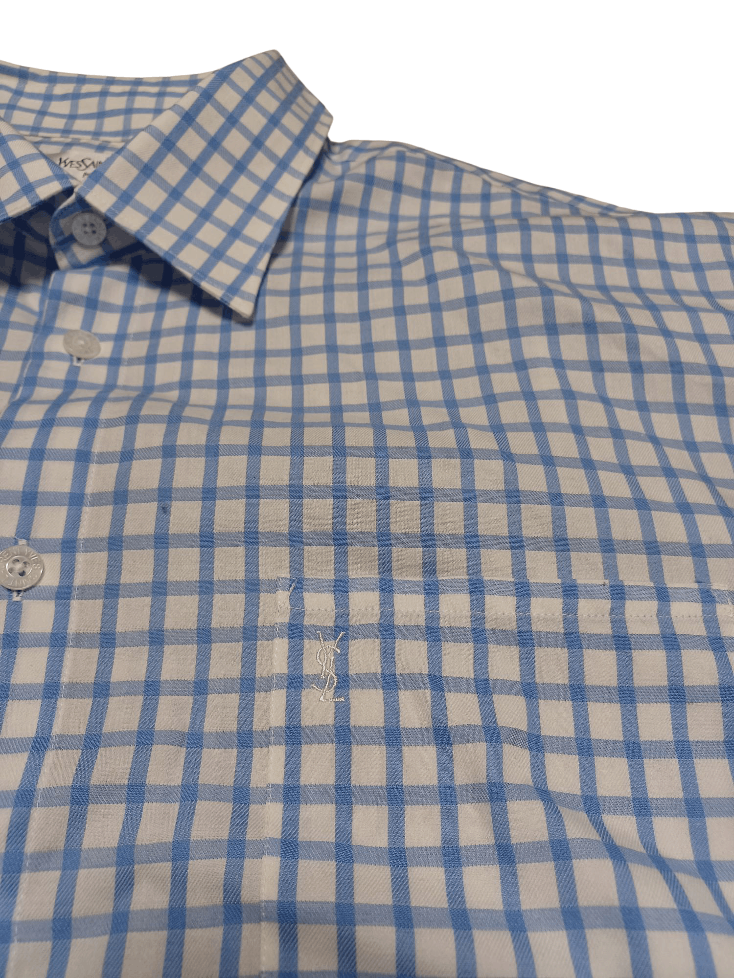 Yves Saint Laurent YVES SAINT LAURENT VINTAGE CHECKERED LIGHT LUXURY SHIRT Size US XL / EU 56 / 4 - 2 Thumbnail
