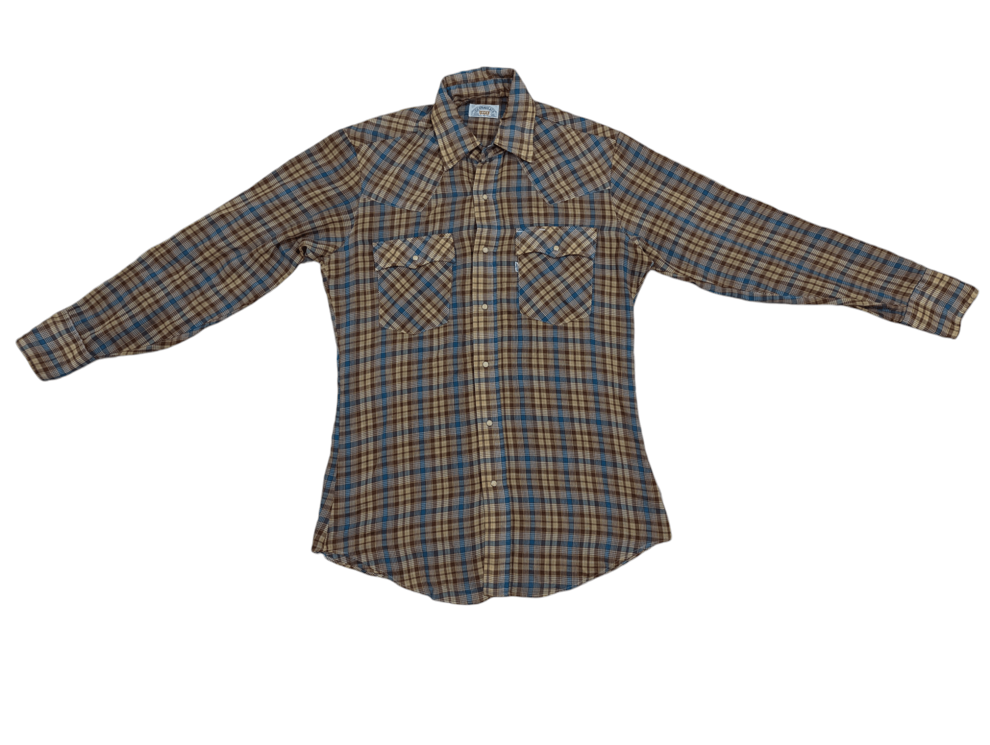 Levi's × Levi's Vintage Clothing Vintage LEVIS Double Pocket Pearl Snap Button Shirt SIZE M Size US M / EU 48-50 / 2 - 2 Thumbnail