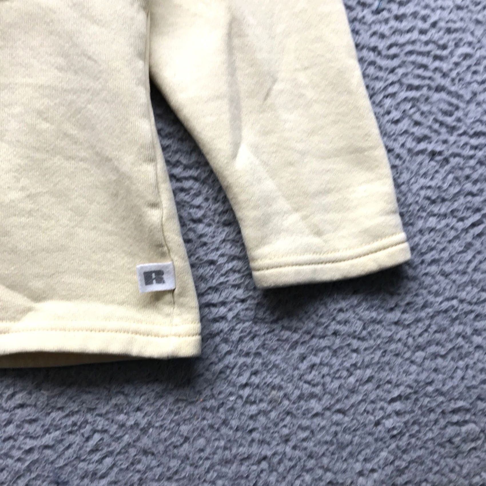 Russell Athletic VINTAGE Russell Athletic Hoodie Jacket Womens M Yellow 90s Solid Zip Jacket Womens Activewear Size M / US 6-8 / IT 42-44 - 6 Thumbnail