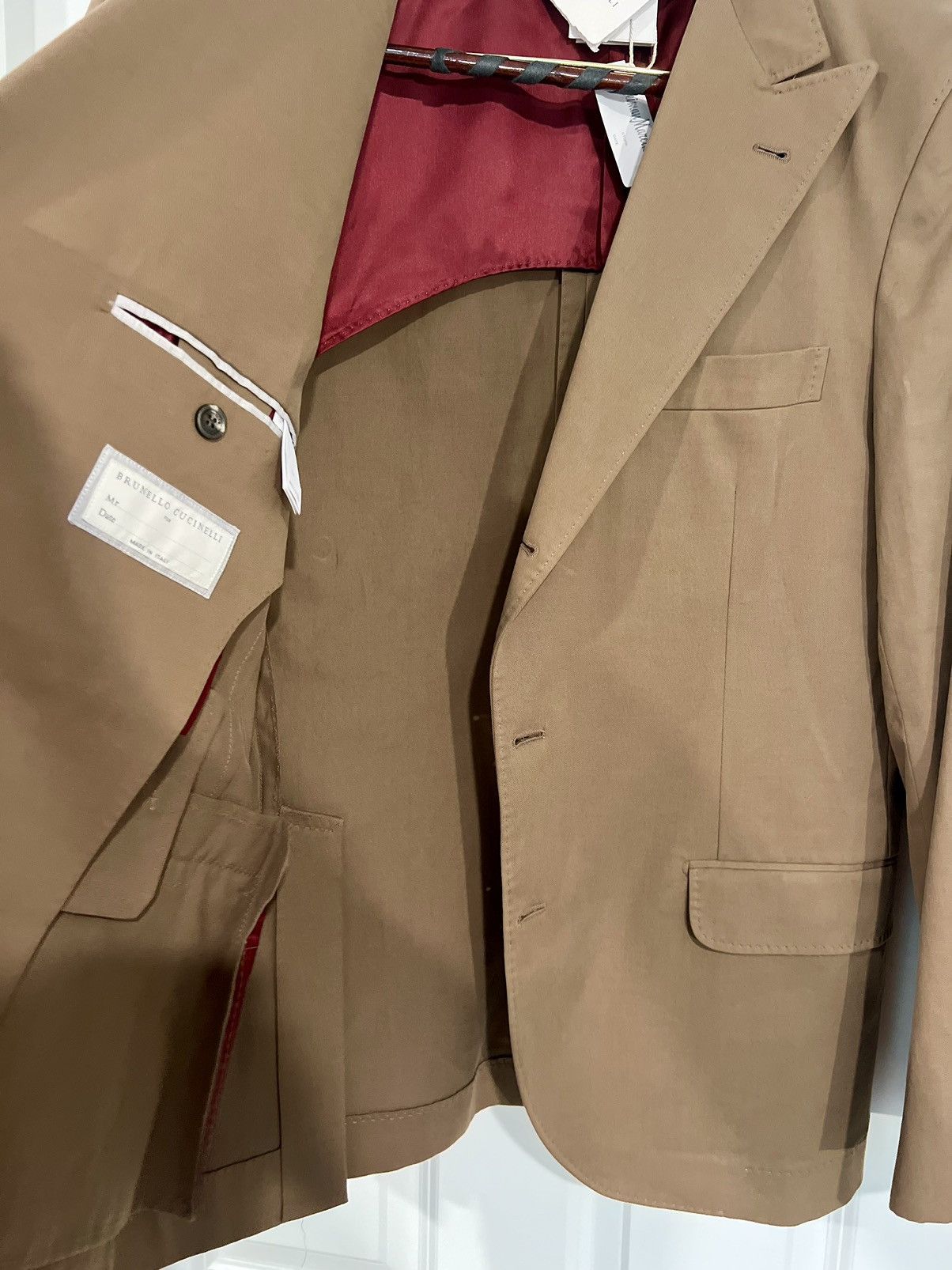 Brunello Cucinelli New Brunello Cucinelli Cashmere/Cotton Peak Lapel blazer Size 42R - 9 Thumbnail