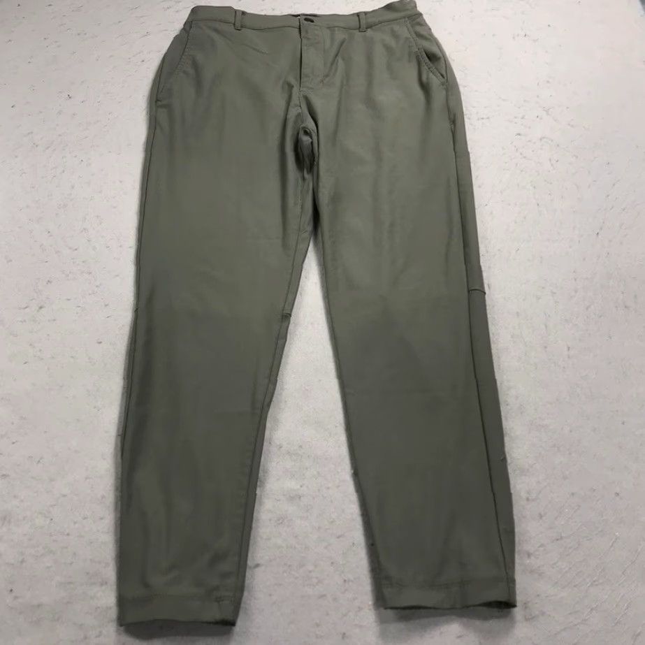 Cuts Cuts Green Gray Slim Fit Jogger Pants Mens XL - Tapered Chino Casual Sport - 28in Inseam - Brand Cuts Size US 36 / EU 52 - 2 Thumbnail