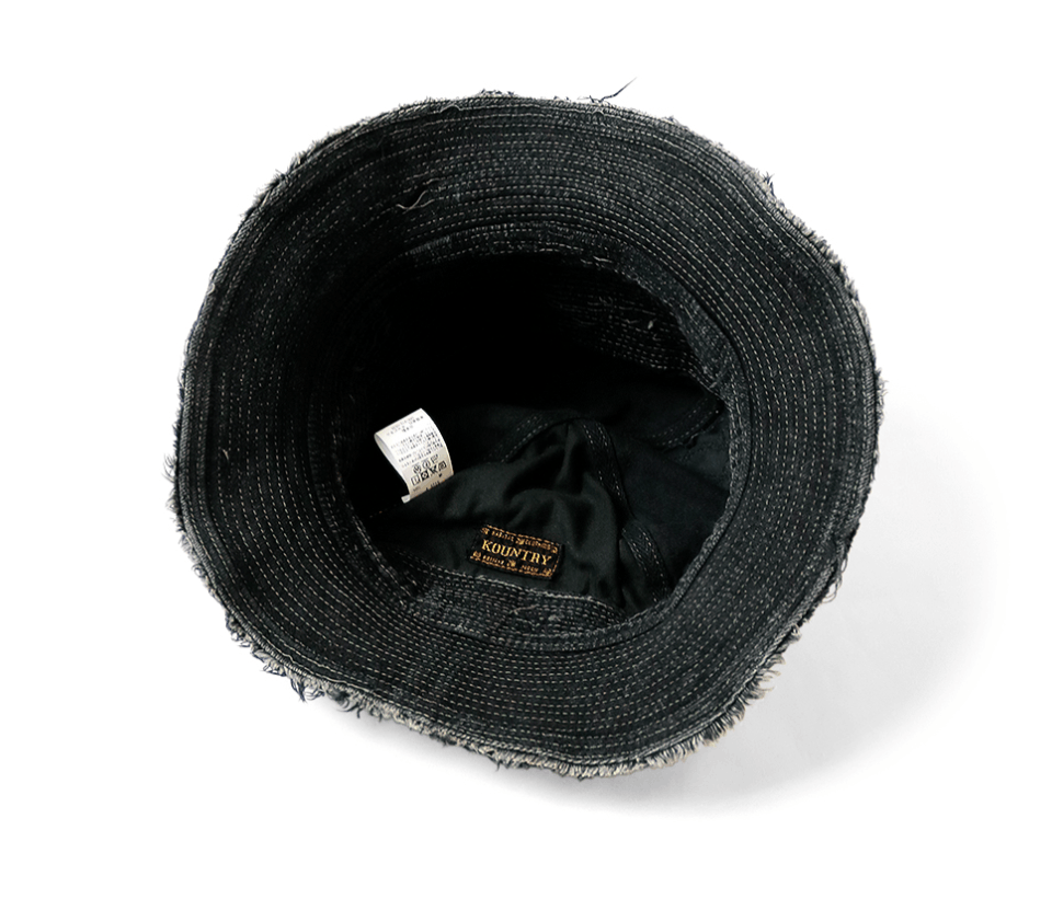 Kapital Black×Black Denim The Old Man and the Sea HAT (Crash Remake) Size ONE SIZE - 3 Thumbnail