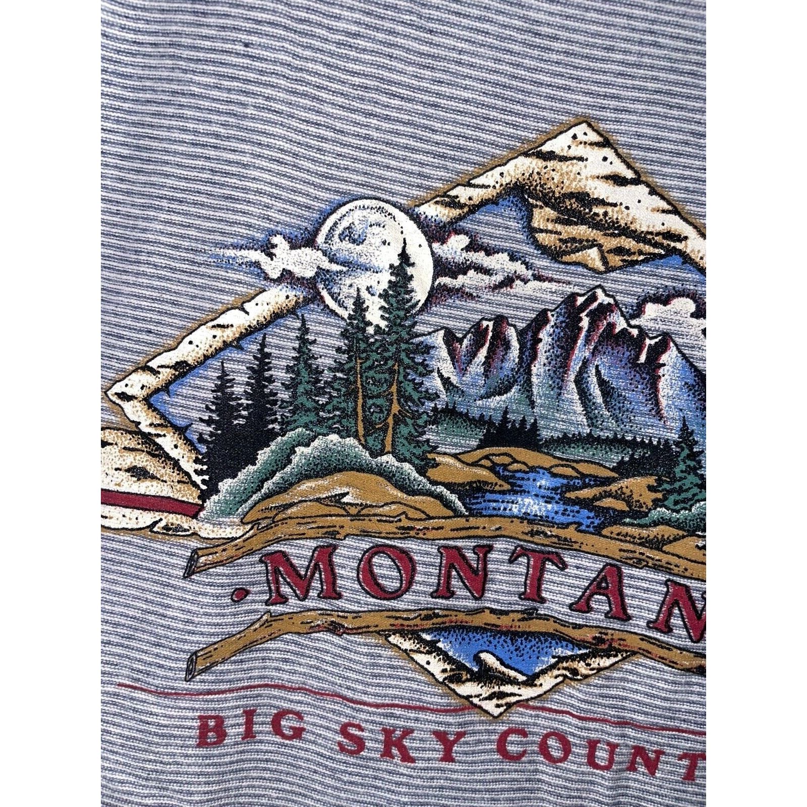 Vintage 90s Vintage MT Montana Last Best Place Shirt Tee VTG L 1990s Size US L / EU 52-54 / 3 - 3 Thumbnail