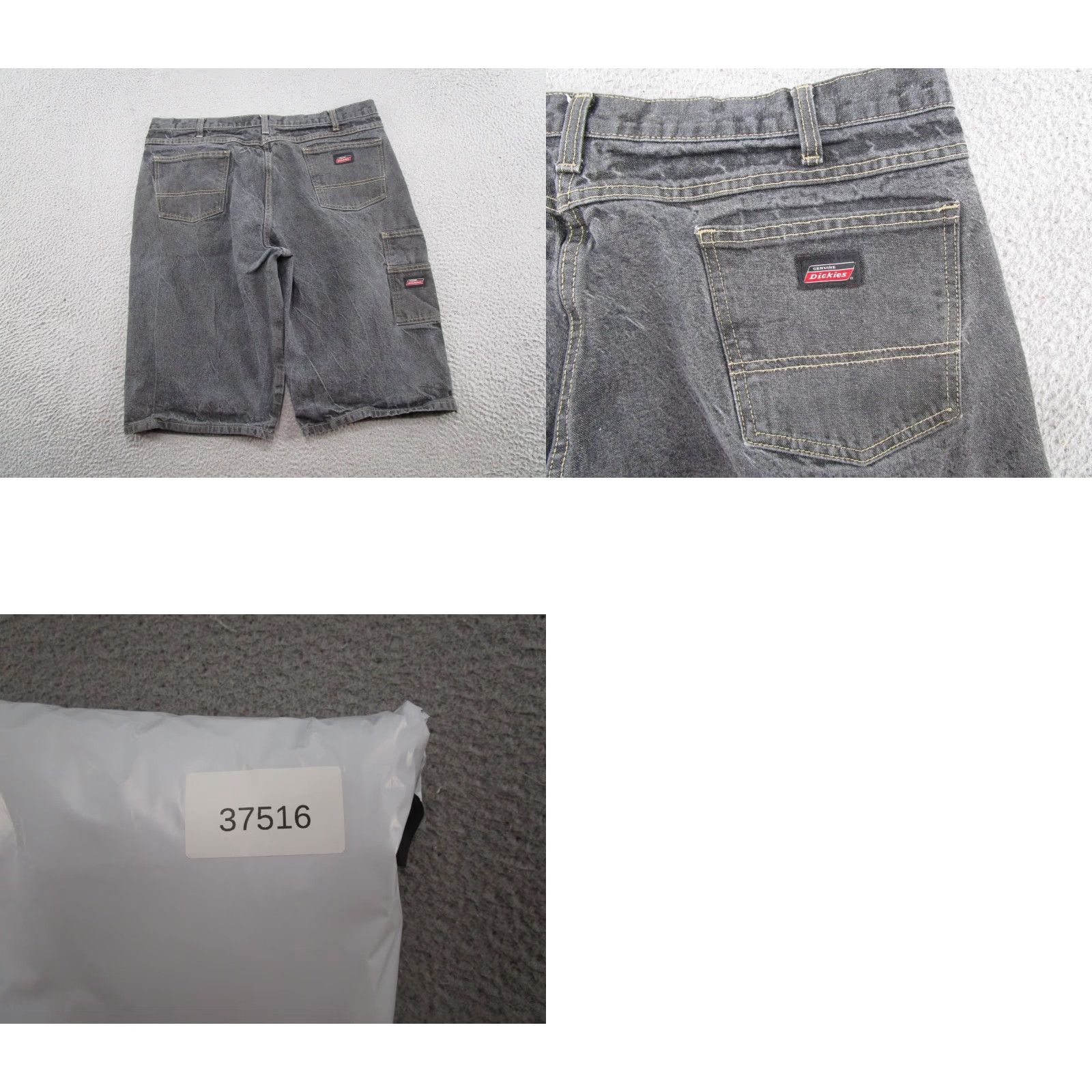 Dickies VINTAGE Dickies Bermuda Black Denim Shorts 38 Men Baggy 5-Pocket Relaxed 38in Waist Casual Workwear Summer Size US 38 / EU 54 - 8 Thumbnail