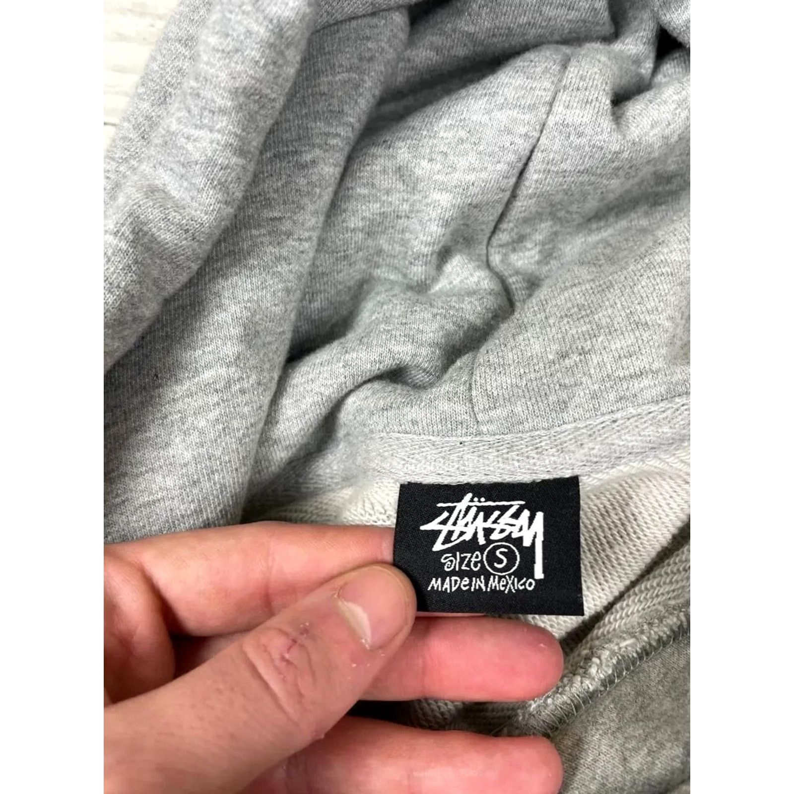 Logo 7 VINTAGE Stussy Hoodie Gray S Men Skateboarding Big Logo Dice Size US S / EU 44-46 / 1 - 7 Thumbnail