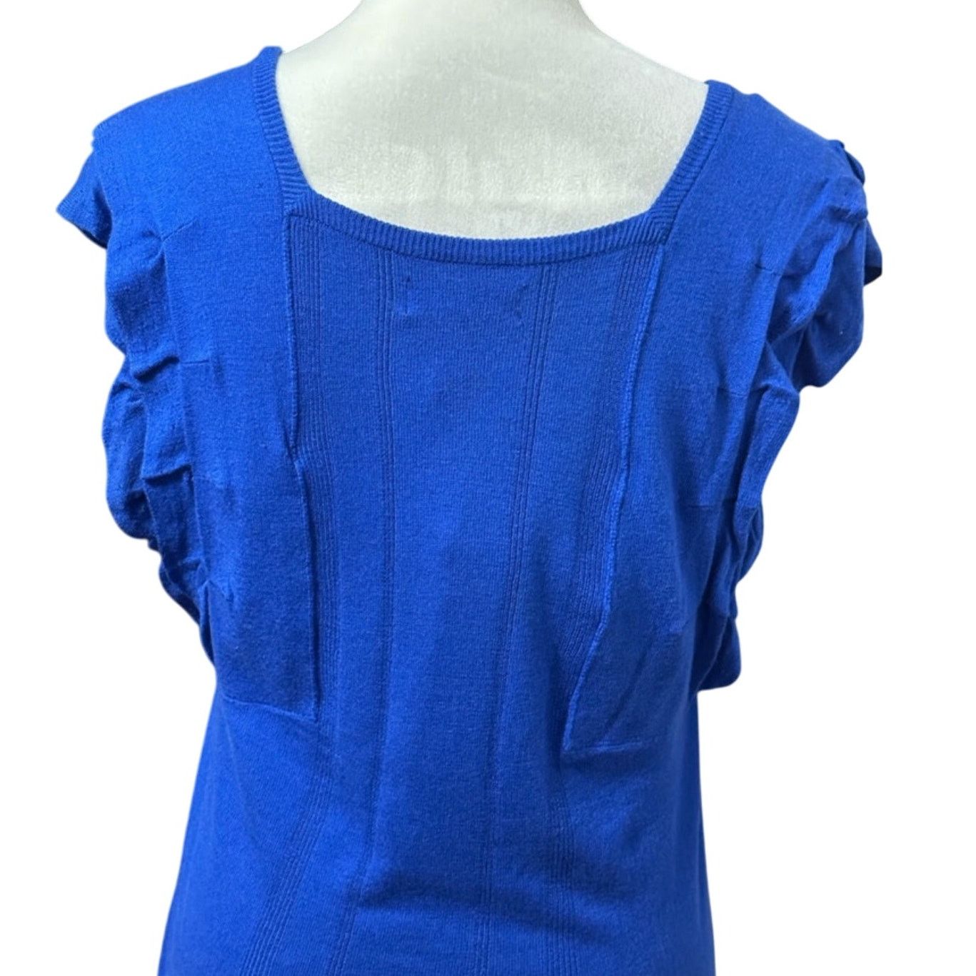 Other Attention Ruffled Sleeve Sweater Square Neck Blue Women's L Size L / US 10 / IT 46 - 5 Thumbnail