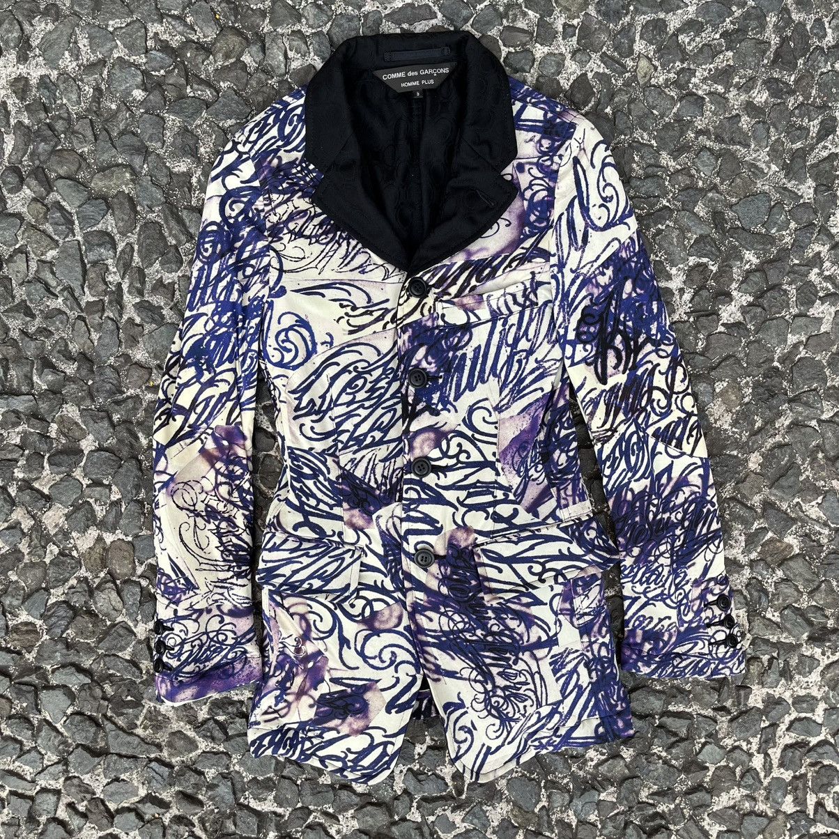 Comme des Garcons Homme Plus Comme des Garçons Homme Plus FW2015 Calligraphy Print Blazer Size US S / EU 44-46 / 1 - 9 Thumbnail