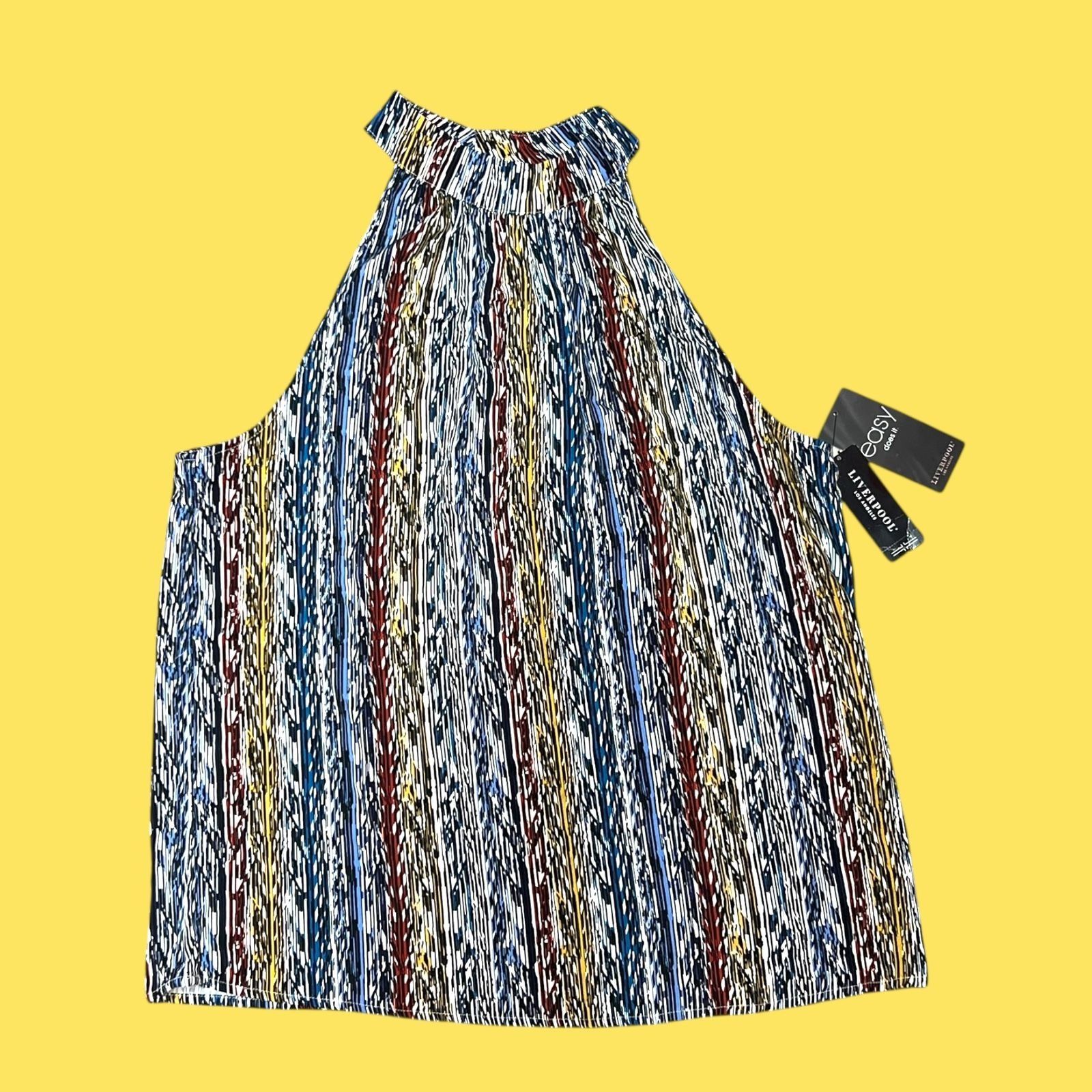 Other Liverpool Los Angeles Arrow Ikat Sleeveless High Neck Blouse Size M / US 6-8 / IT 42-44 - 1 Thumbnail