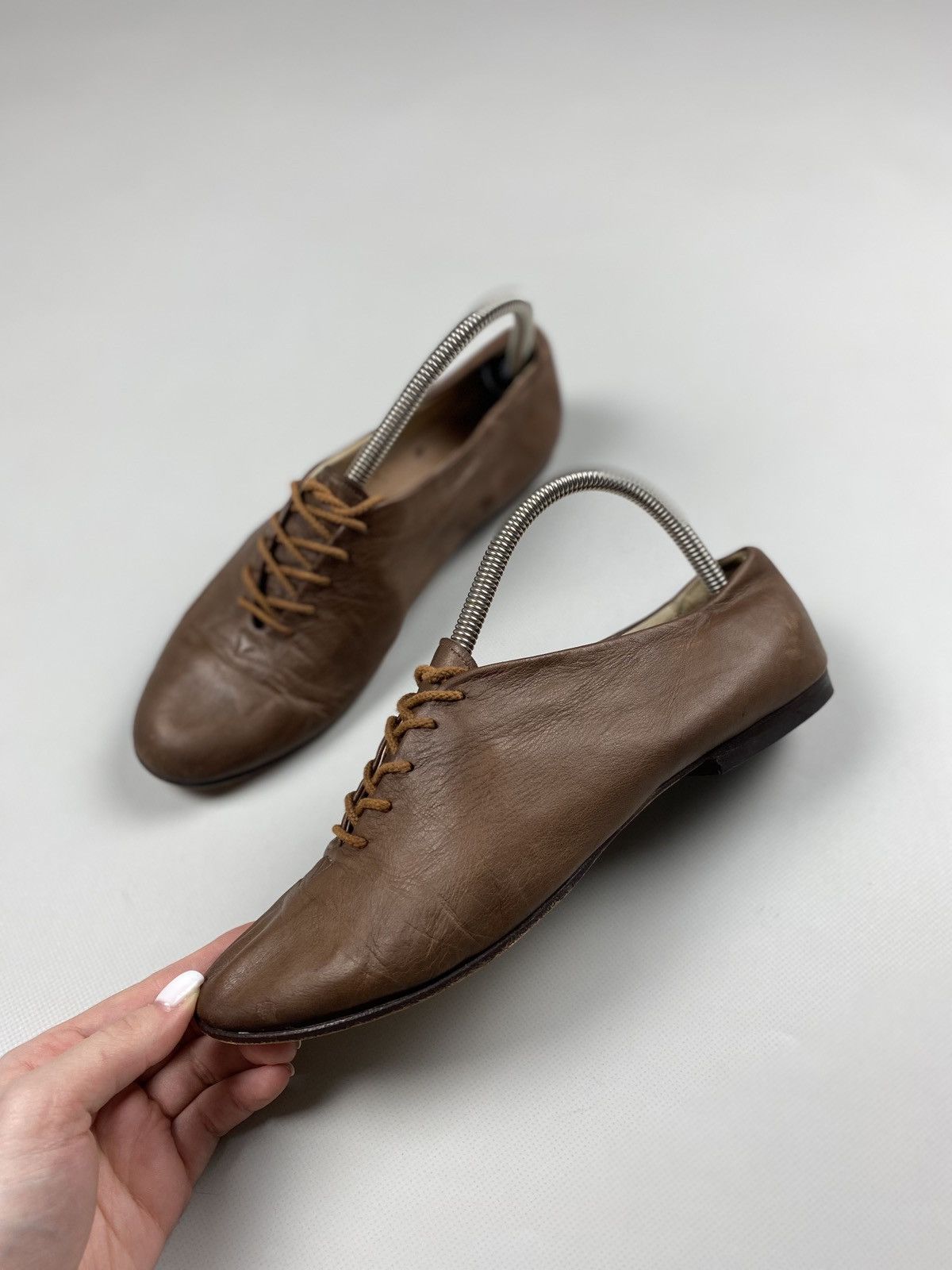 Jil Sander × Vintage Jil Sander ladies leather flats ballets size 40 1/2 Size US 10.5 / IT 40.5 - 14 Thumbnail