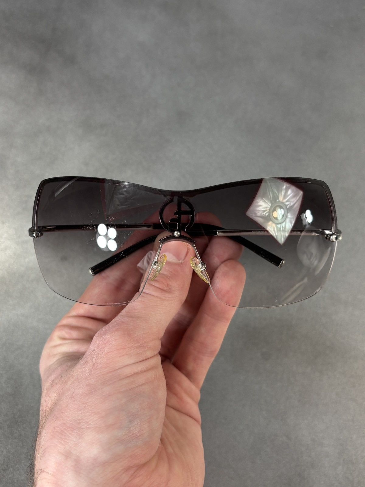Giorgio Armani 2000s Giorgio Armani Shield Sunglasses GA 329/S Y2K Metal Size ONE SIZE - 21 Thumbnail