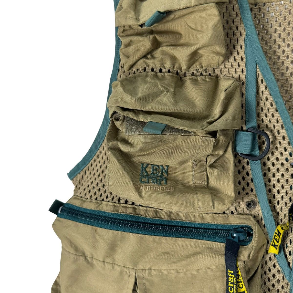 Vintage ❄️KEN CRAFT RIVER FISHING UTILITY POCKET MESH VEST Size US L / EU 52-54 / 3 - 4 Thumbnail