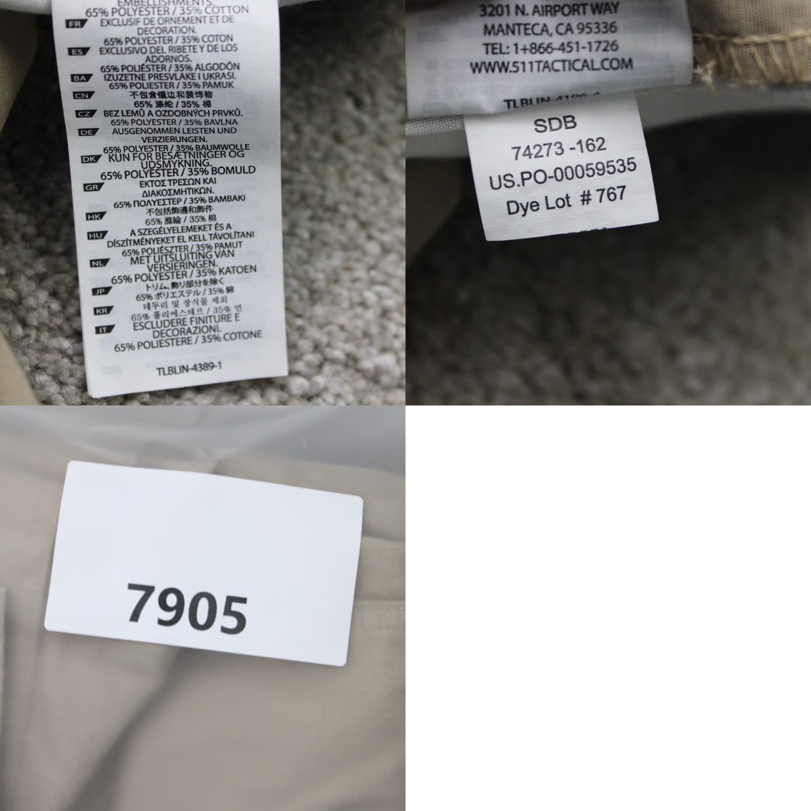Vintage 5.11 Tactical Pants Mens 30x30 Beige Taclite Pro Tactical Cargo Pocket Stretch Pants Size US 30 / EU 46 - 9 Thumbnail