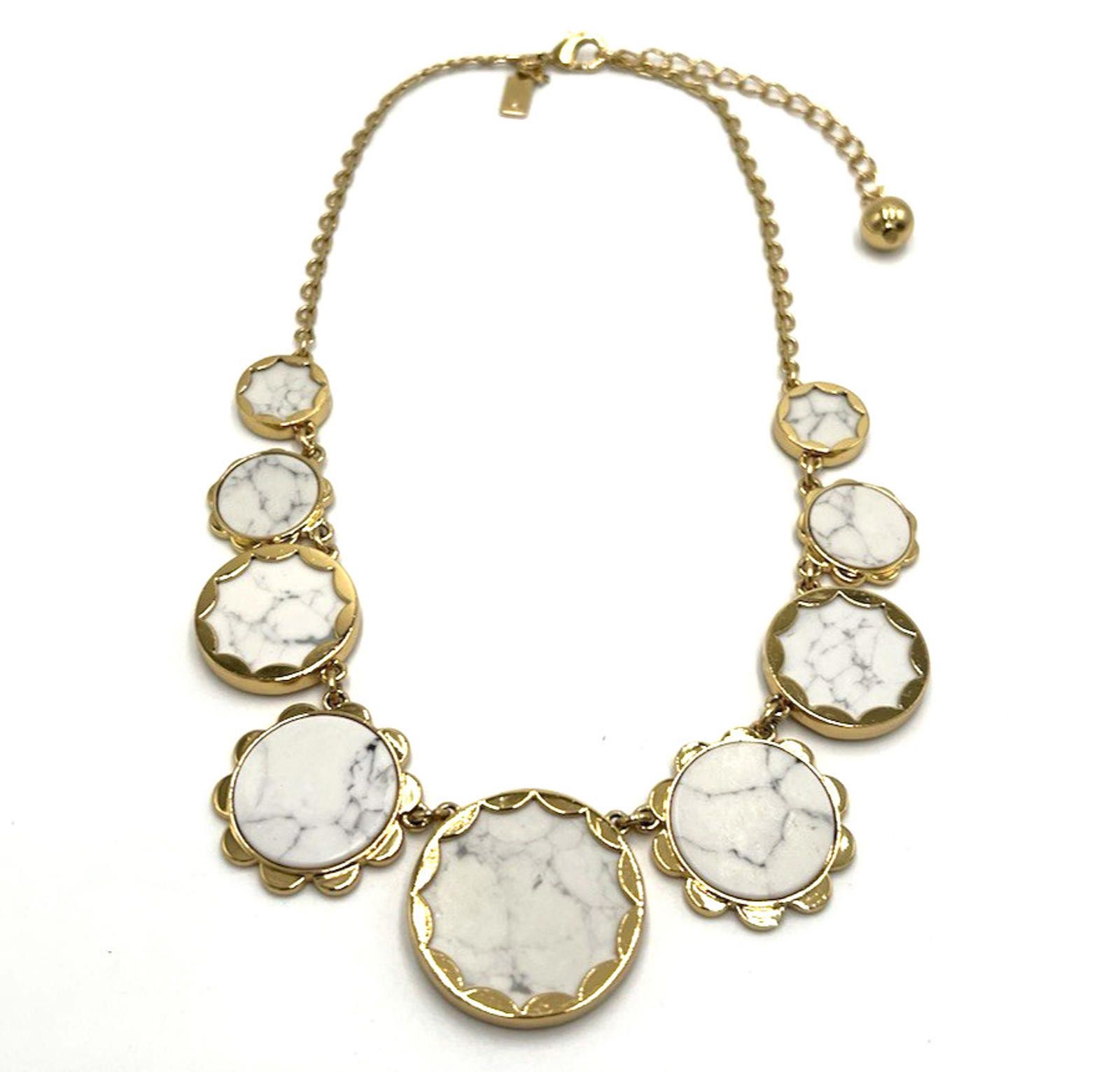 Other NWOT Kate Spade Punchy Petals Necklace Marble Hematite Size ONE SIZE - 2 Thumbnail