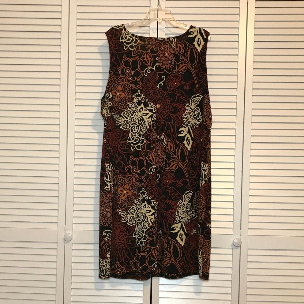 Other Great American Sportswear Co. Floral Shift Midi Dress 26/28 Size 4XL / US 24-26 - 2 Thumbnail