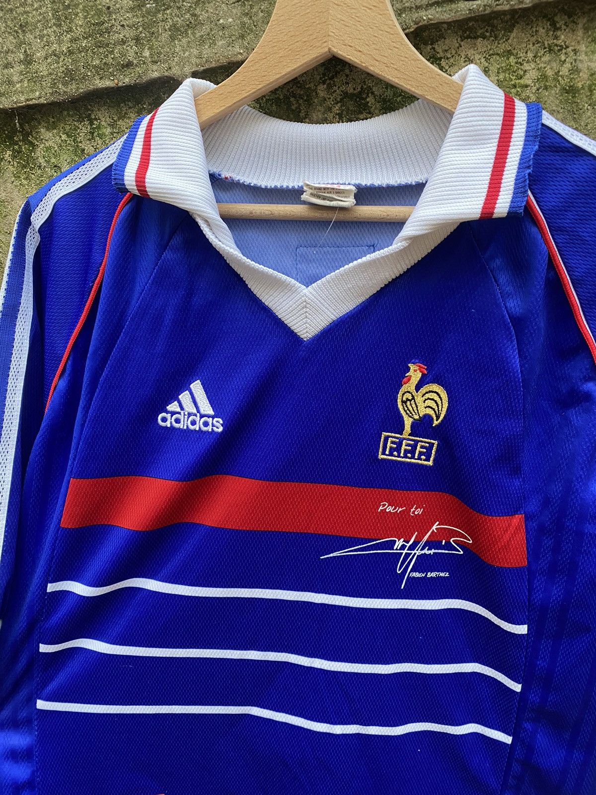Adidas × Vintage Vintage 1998 Adidas France Fabien Barthez Jersey Size US XL / EU 56 / 4 - 4 Thumbnail