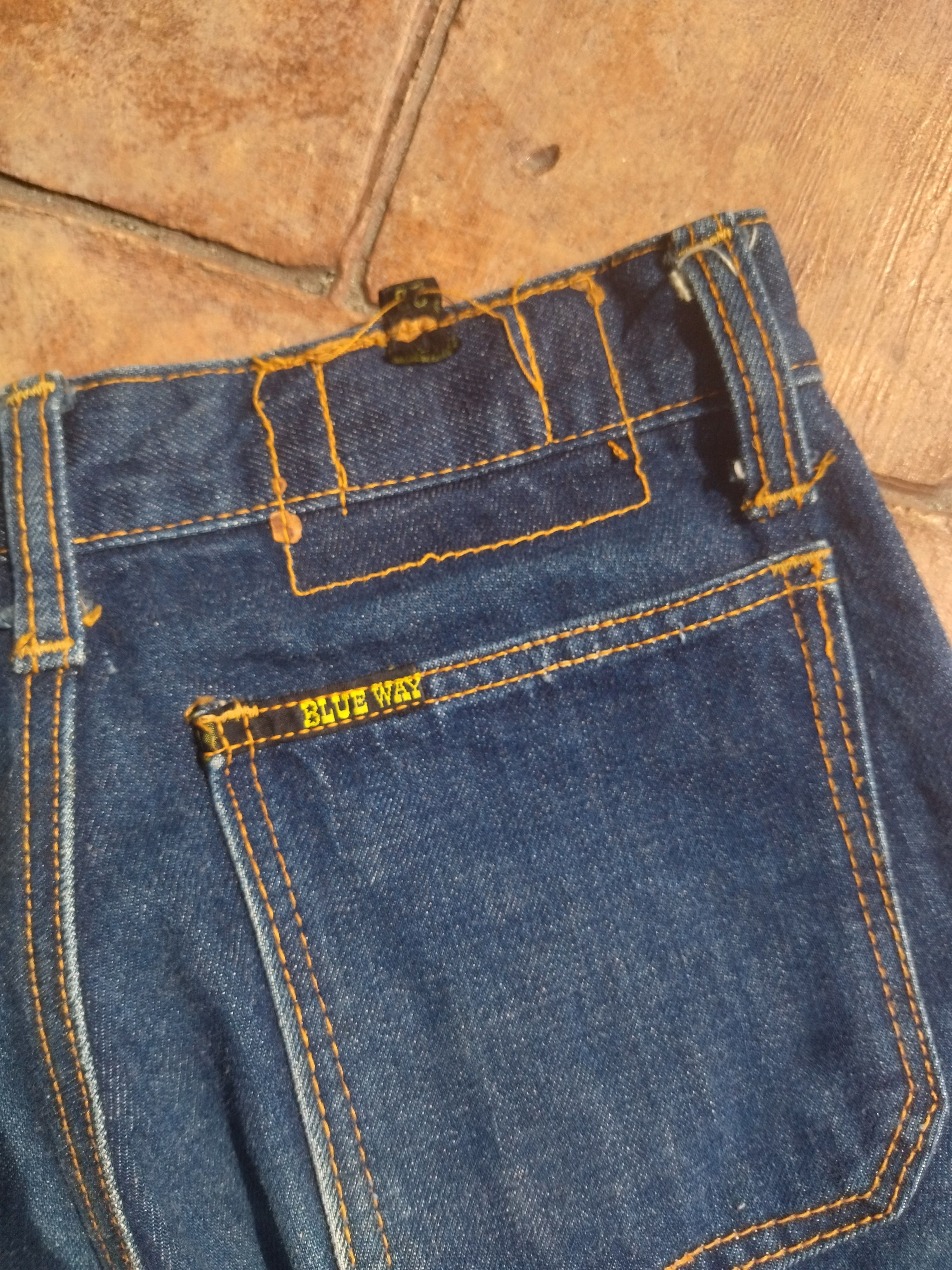 Vintage Vintage 70s Bootcut Jeans Blue Way Half Selvedge Size 28" / US 6 / IT 42 - 8 Thumbnail