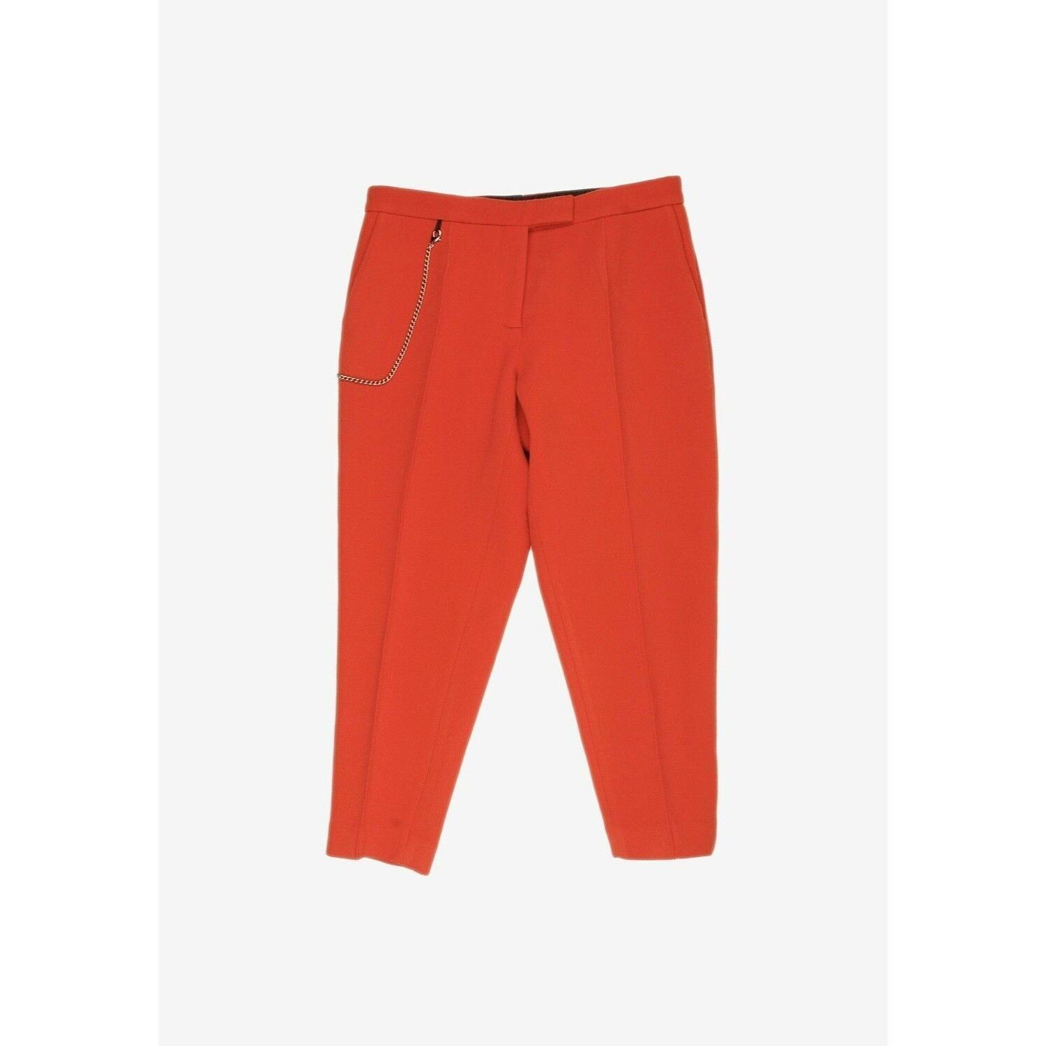 Bottega Veneta Shortened Casual Wool Orange Pants sz M