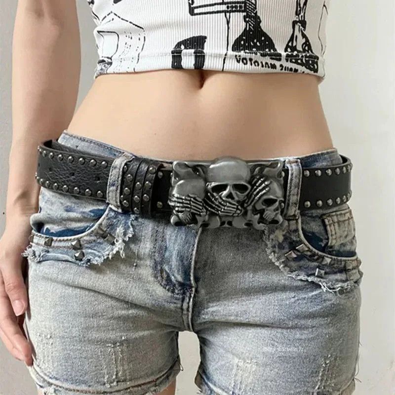 Designer × Vintage Halloween Leather Belt Size ONE SIZE - 2 Thumbnail