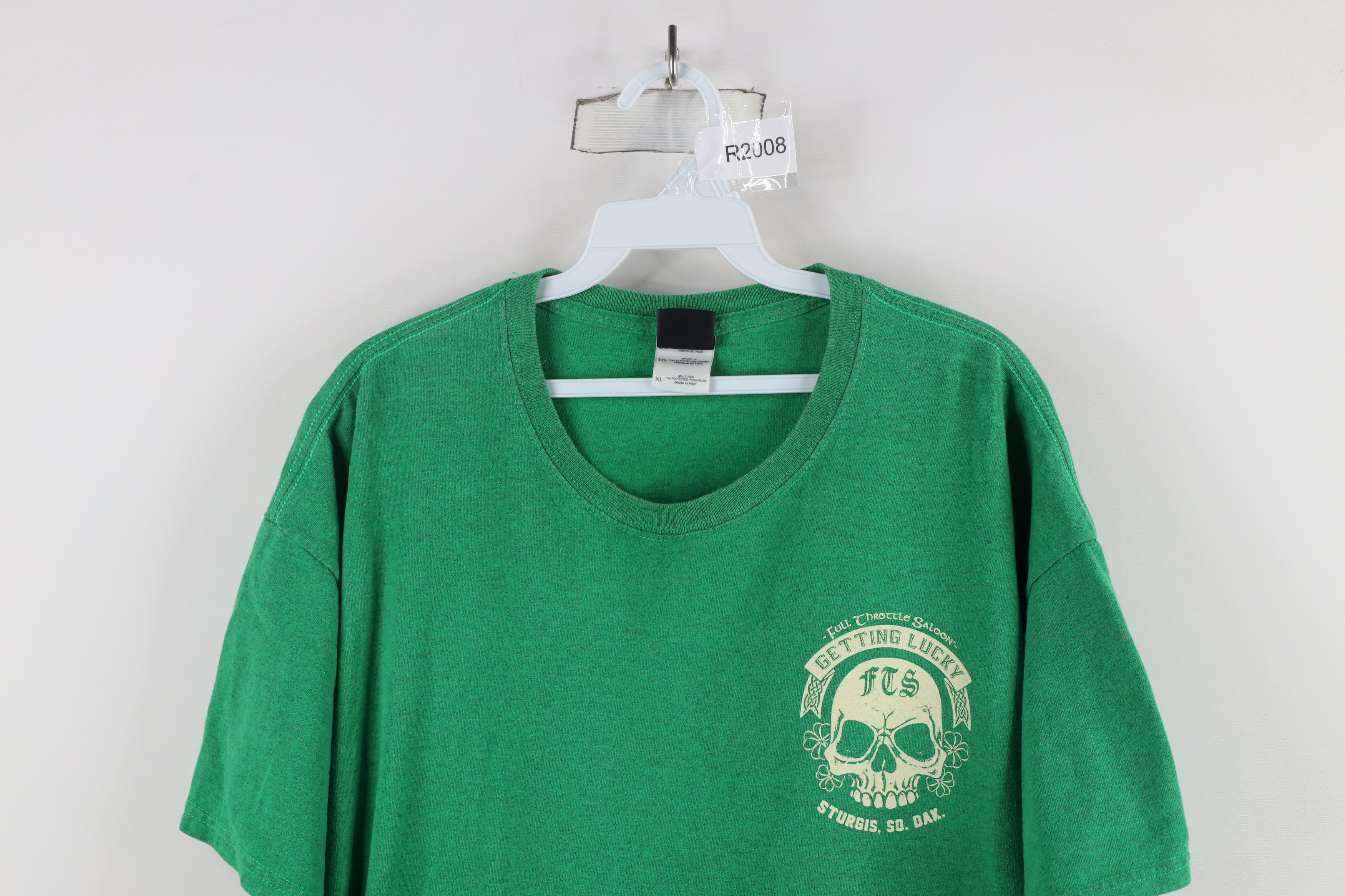 Vintage Vintage Streetwear Throttle Saloon Motorcycle Skull T-Shirt Size US XL / EU 56 / 4 - 2 Thumbnail