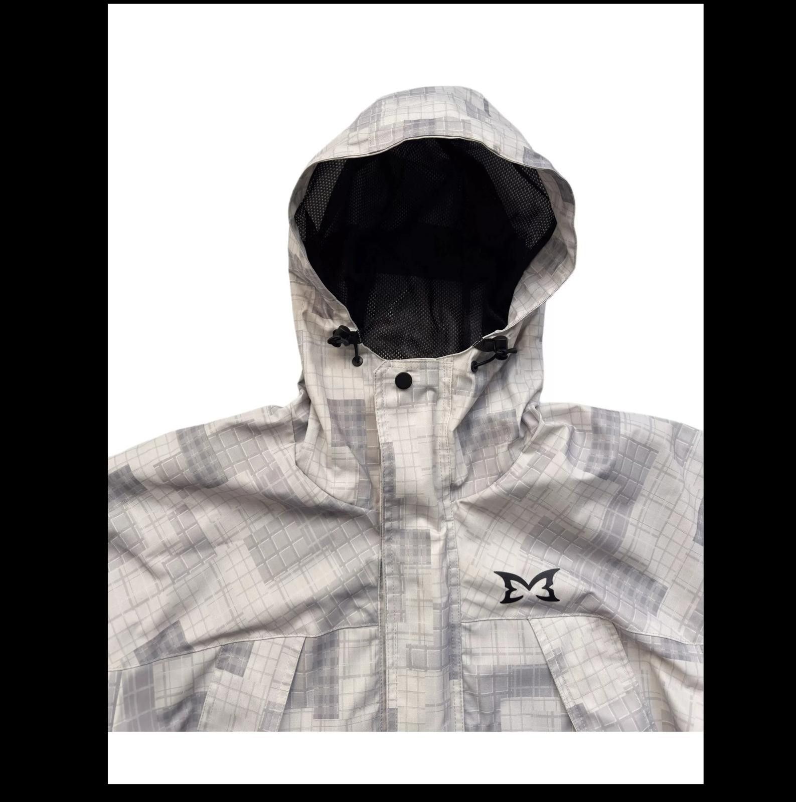Other Grey Plaid Adjustable Hooded Shell Jacket Dropped Shoulder Size US M / EU 48-50 / 2 - 7 Thumbnail