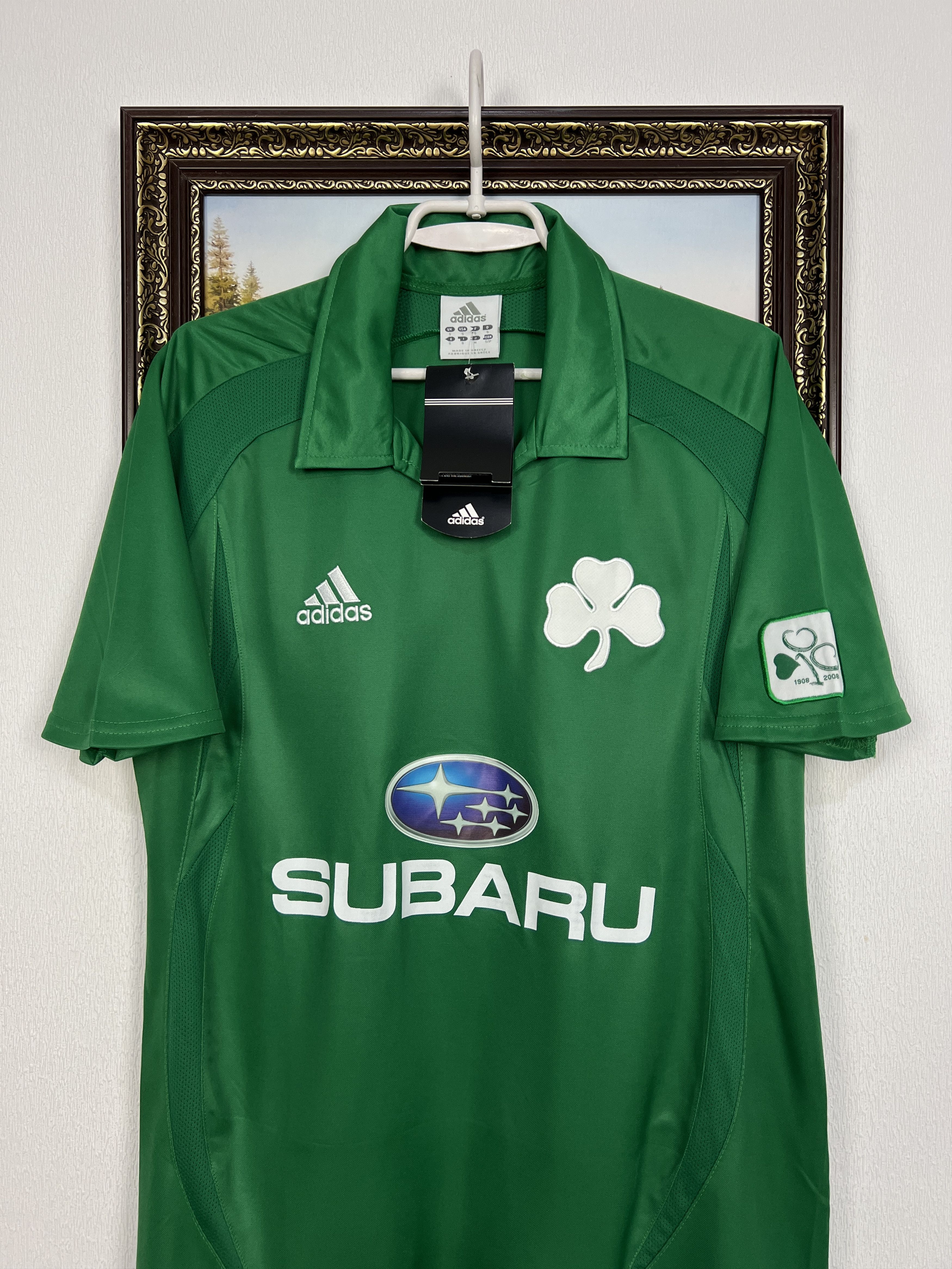 Adidas Panathinaikos Home football shirt 2008 Soccer Adidas Jersey Size US S / EU 44-46 / 1 - 2 Thumbnail