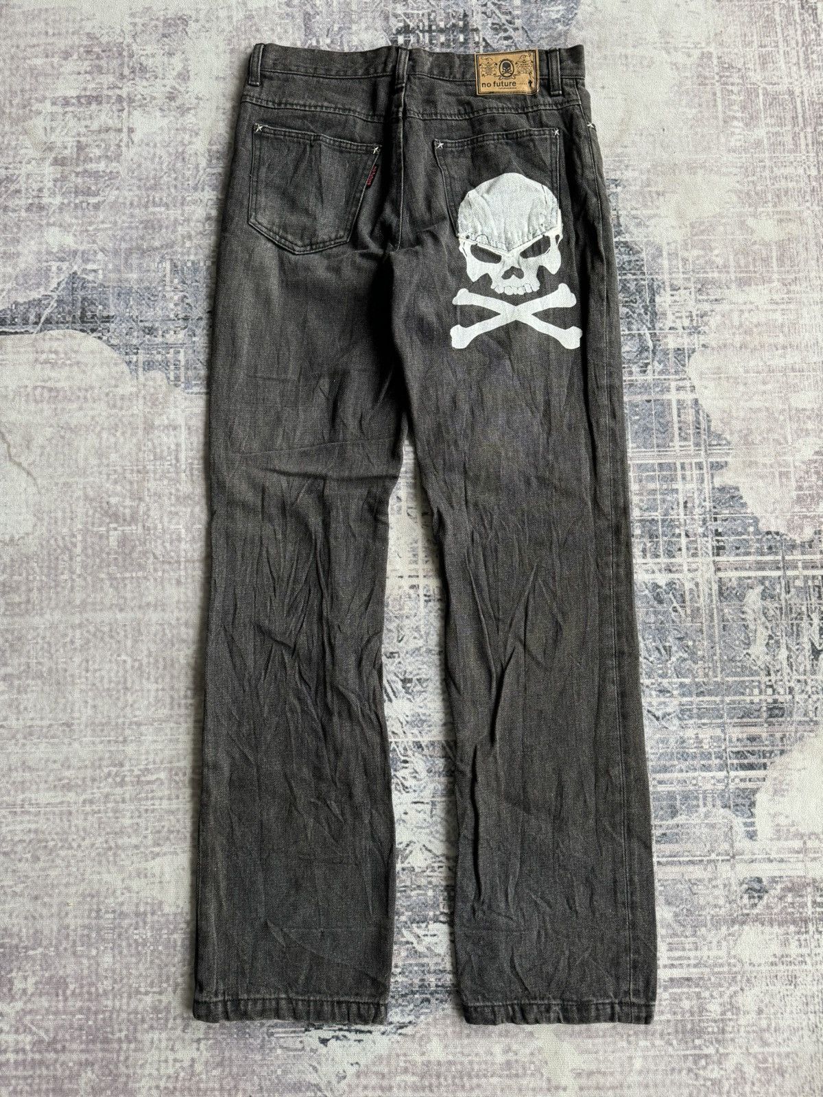 No Future No Future Skull Punk Riot Poem Denim Pants / ifsixwasnine Size US 31 - 1 Thumbnail