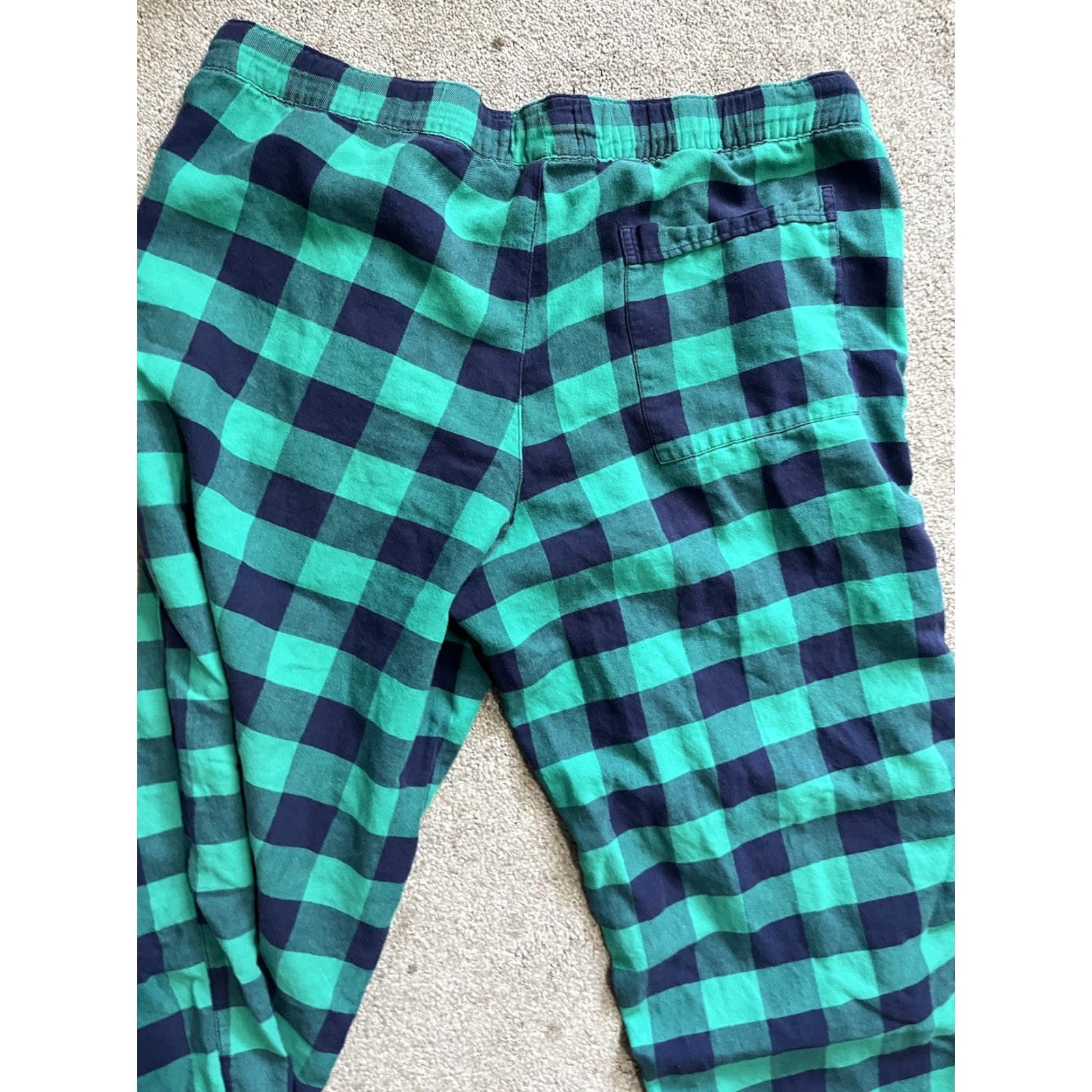 Gap Gap Mens Medium Green Blue Plaid Sweatpants with Pockets Casual Lounge Sweatpants Size US 31 - 4 Thumbnail