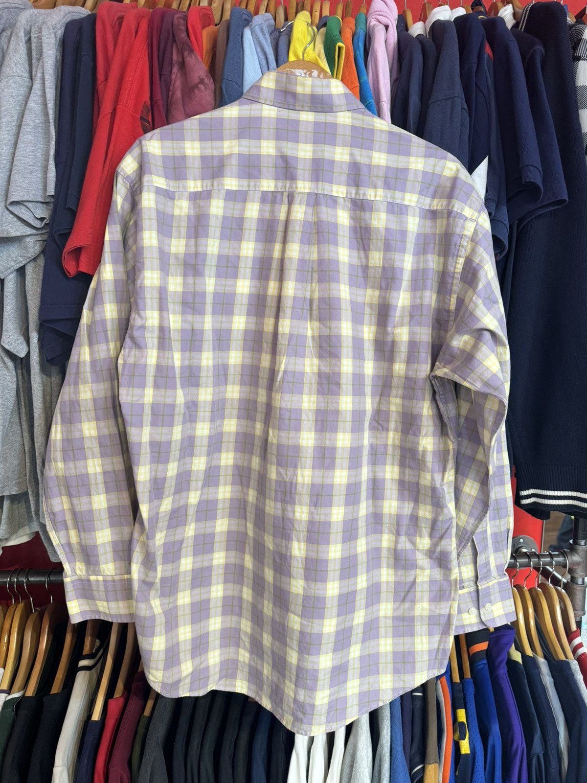 Burberry Burberry Purple Plaid Designer Button Up Shirt Size US XL / EU 56 / 4 - 3 Thumbnail