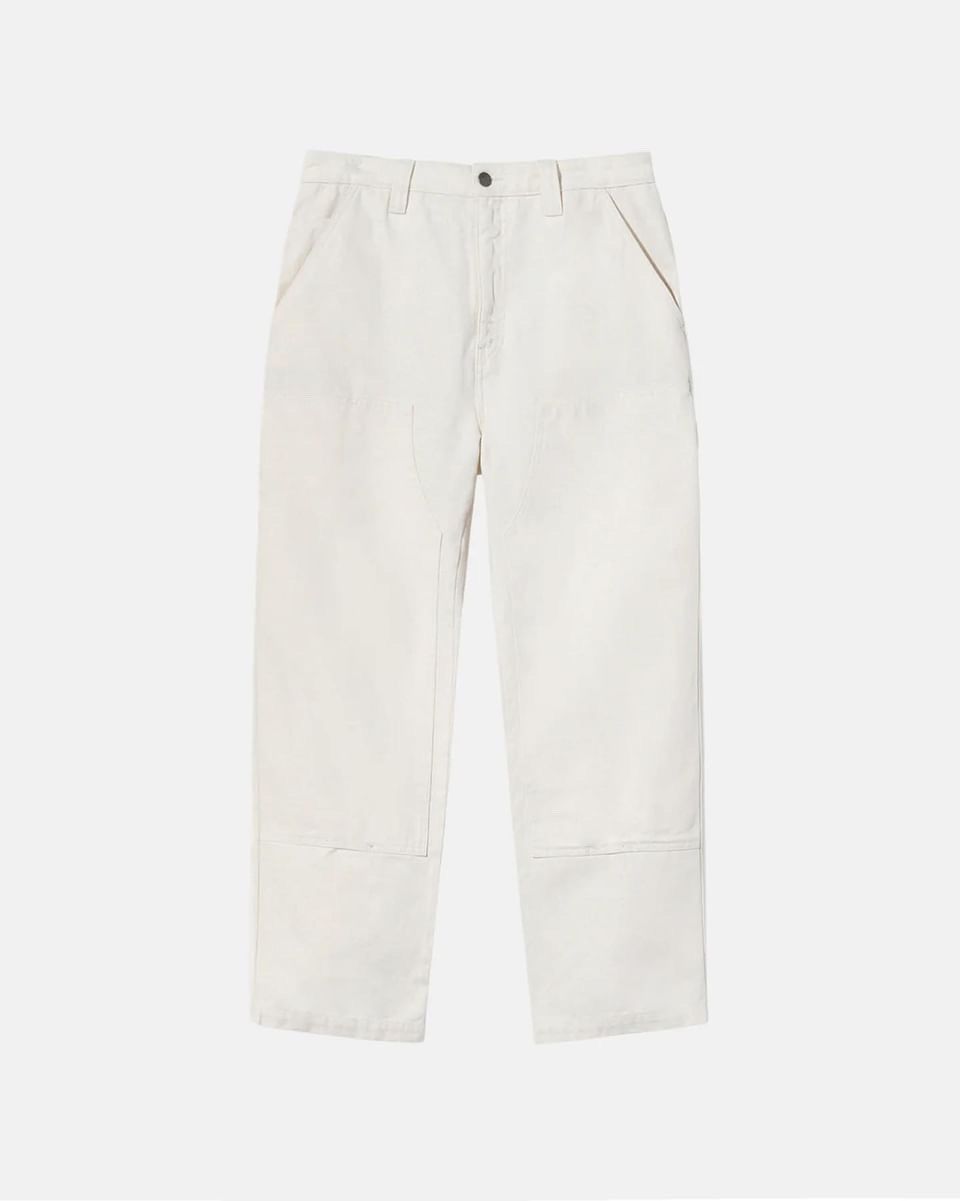 image of Stussy- Canvas Work Pant- Double Knee - Bone, Men's (Size 34)