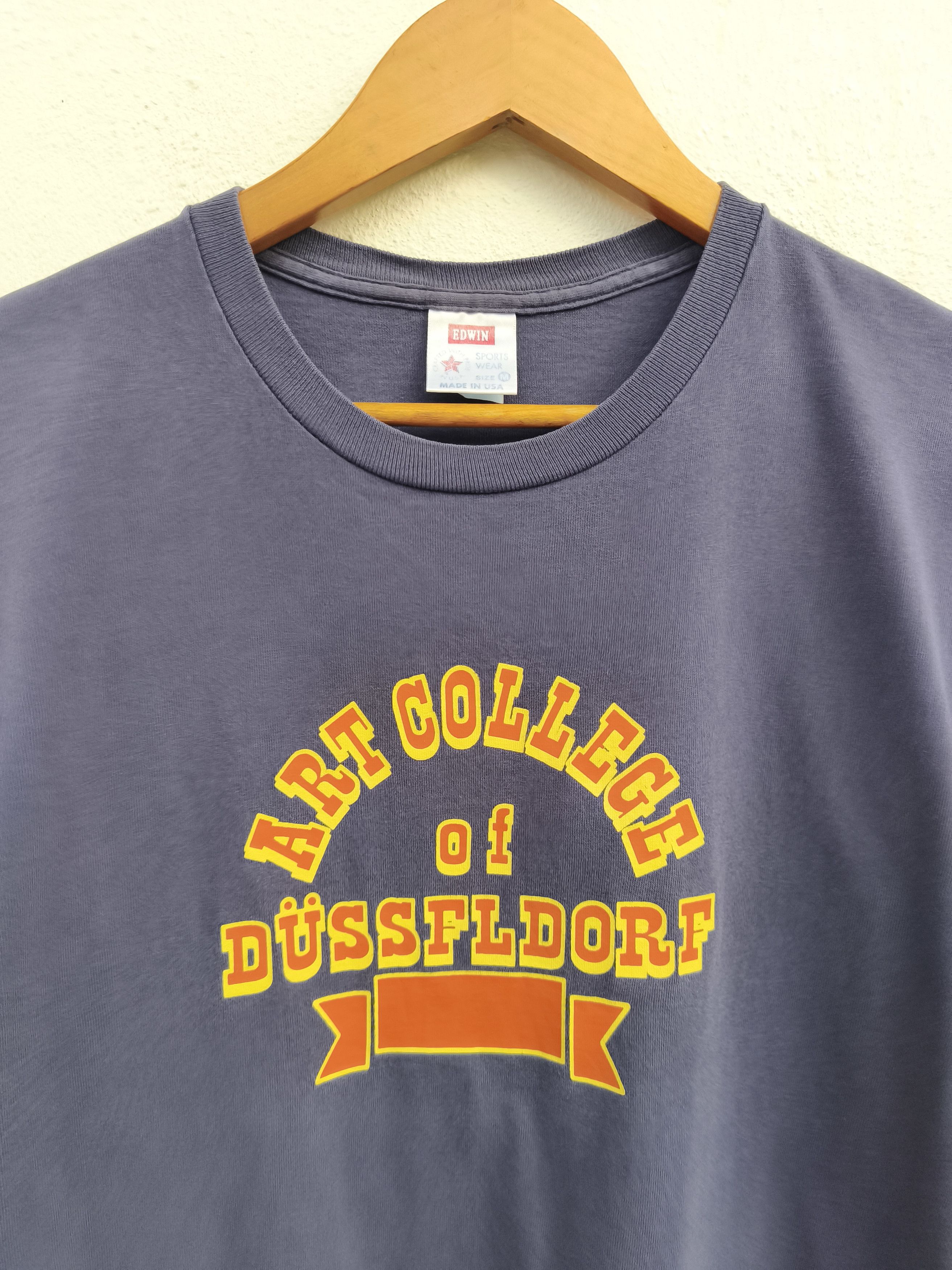 Edwin 🔥 Vintage 90s Vintage Edwin t shirt USA faded blue Size US M / EU 48-50 / 2 - 1 Thumbnail