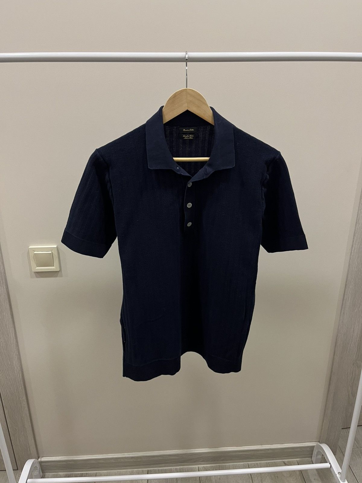 Japanese Brand Vintage Massimo Dutti Luxury Blue Polo T Shirt Casual Size US M / EU 48-50 / 2 - 1 Thumbnail