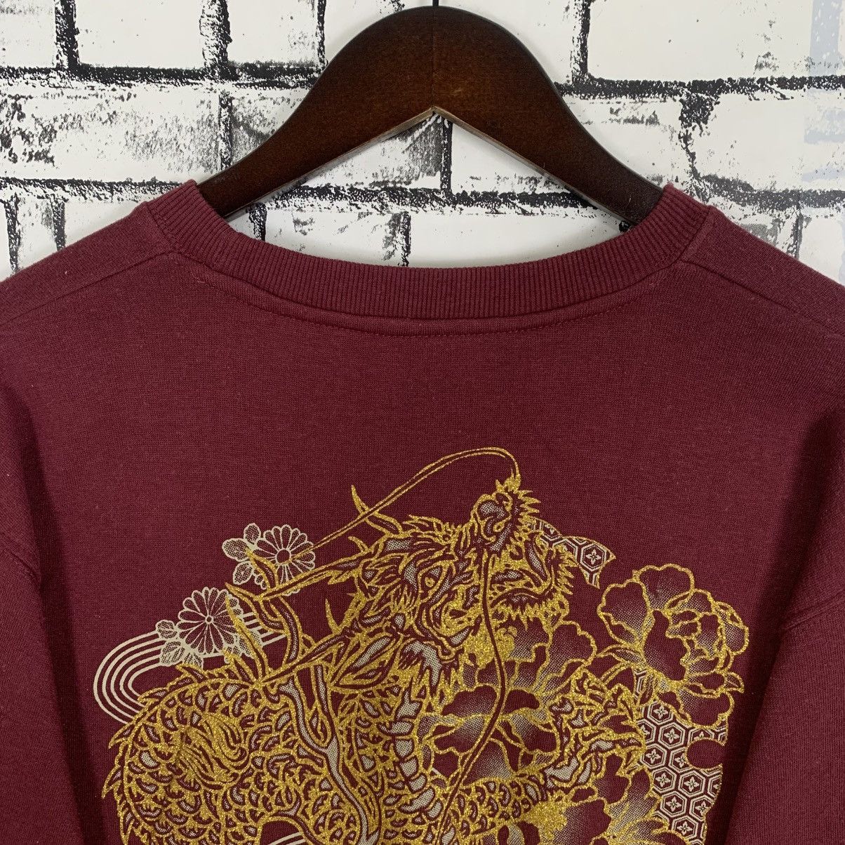 Designer × Vintage OBLO Japanese Dragon Script Sweatshirt Crewneck Size L / US 10 / IT 46 - 6 Thumbnail