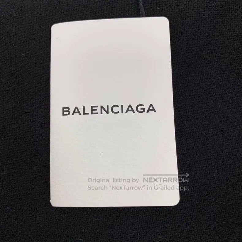 Balenciaga Balenciaga Black Logo Letter Round Neck Wool Knitwear Size XS / US 0-2 / IT 36-38 - 6 Thumbnail