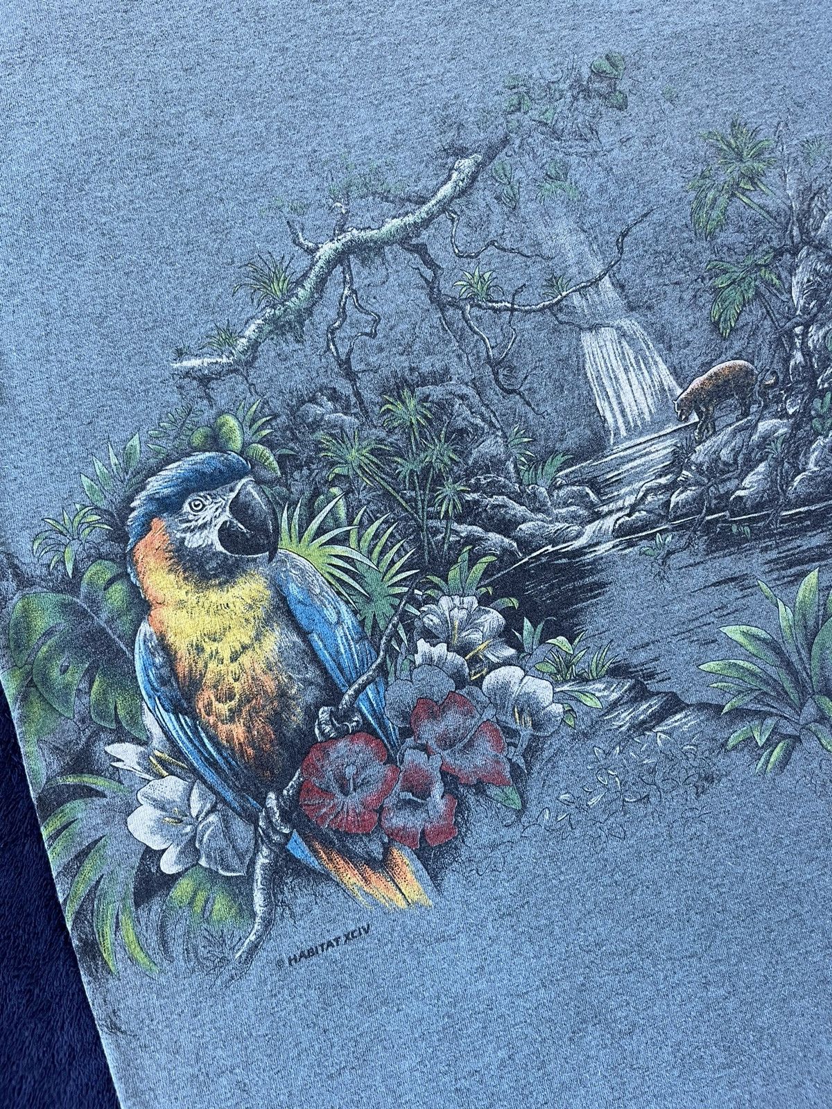 Signal Sport × Vintage Vintage 90’s Habitat Embroidered Parrot Rainforest T-Shirt Size US XL / EU 56 / 4 - 13 Thumbnail