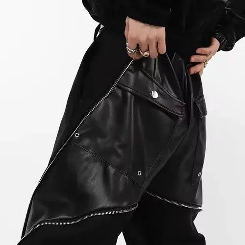 Other Zipper Men Pants Vertical Straight Trousers Size US 29 - 4 Thumbnail