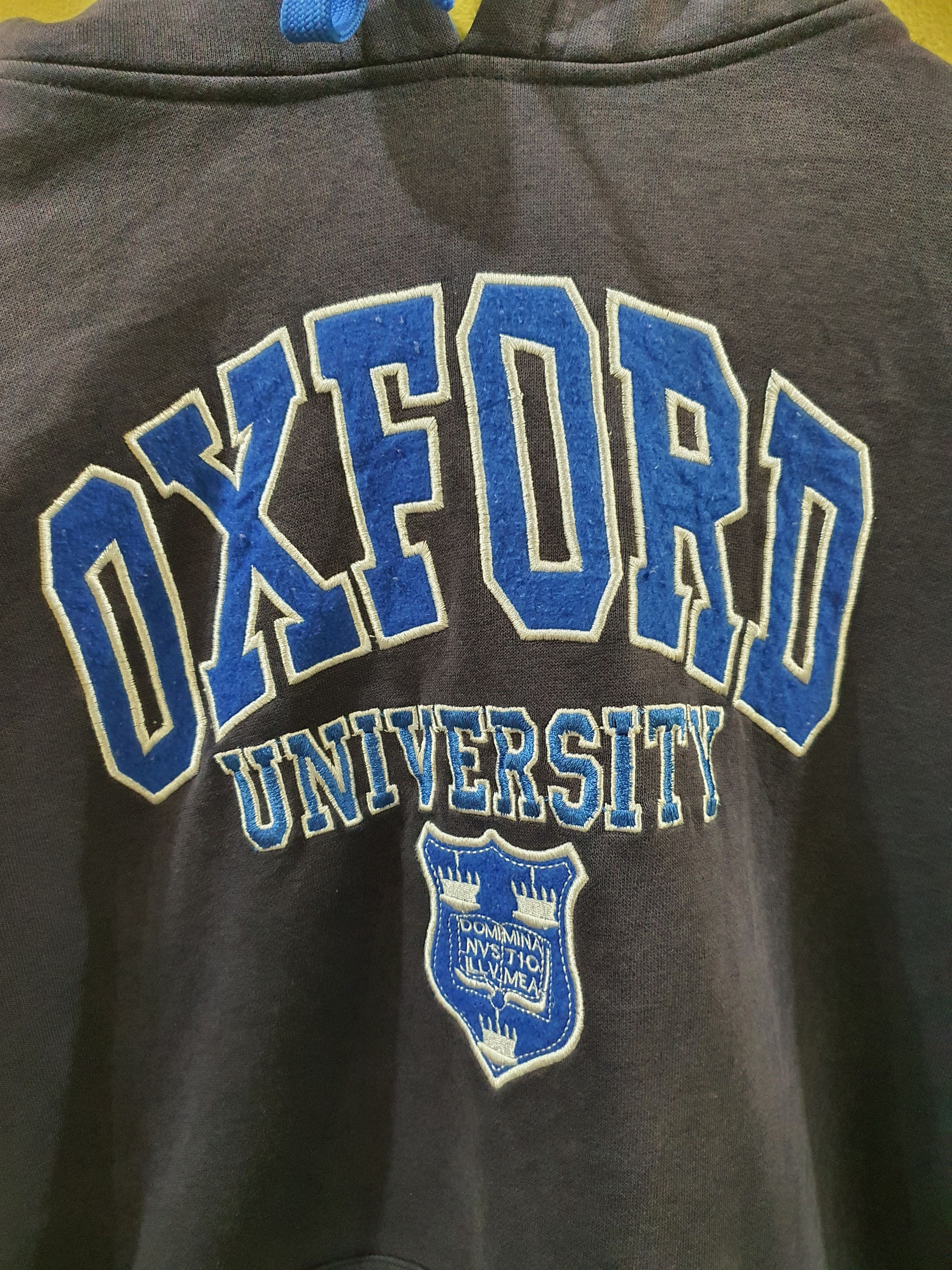 Vintage Oxford University navy blue pullover hoodie Size US XL / EU 56 / 4 - 3 Thumbnail