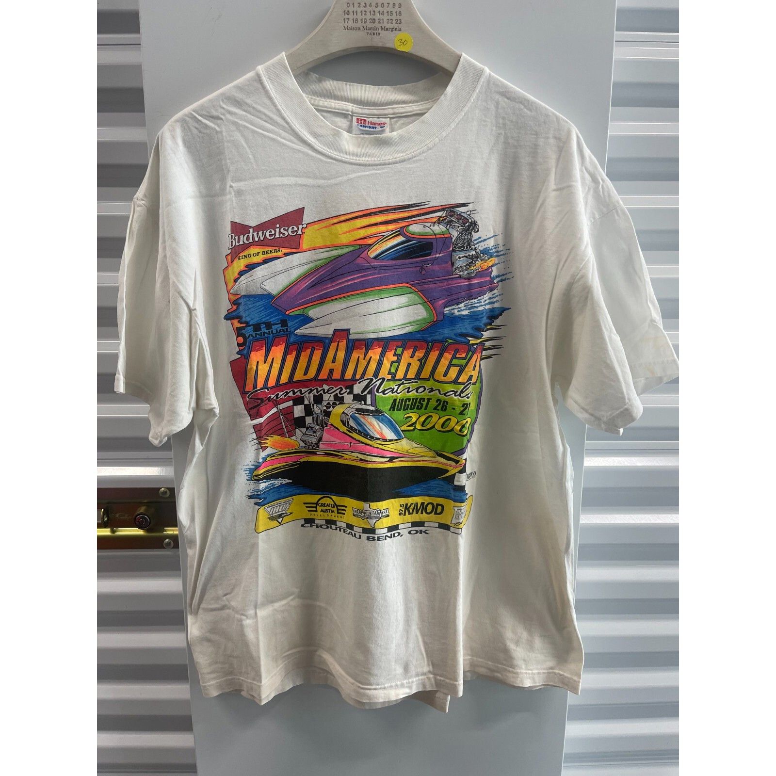 Hanes VTG 2000 MIDAMERICA SUMMER NATIONALS BUDWEISDER BOAT NASCAR Size US XL / EU 56 / 4 - 1 Thumbnail