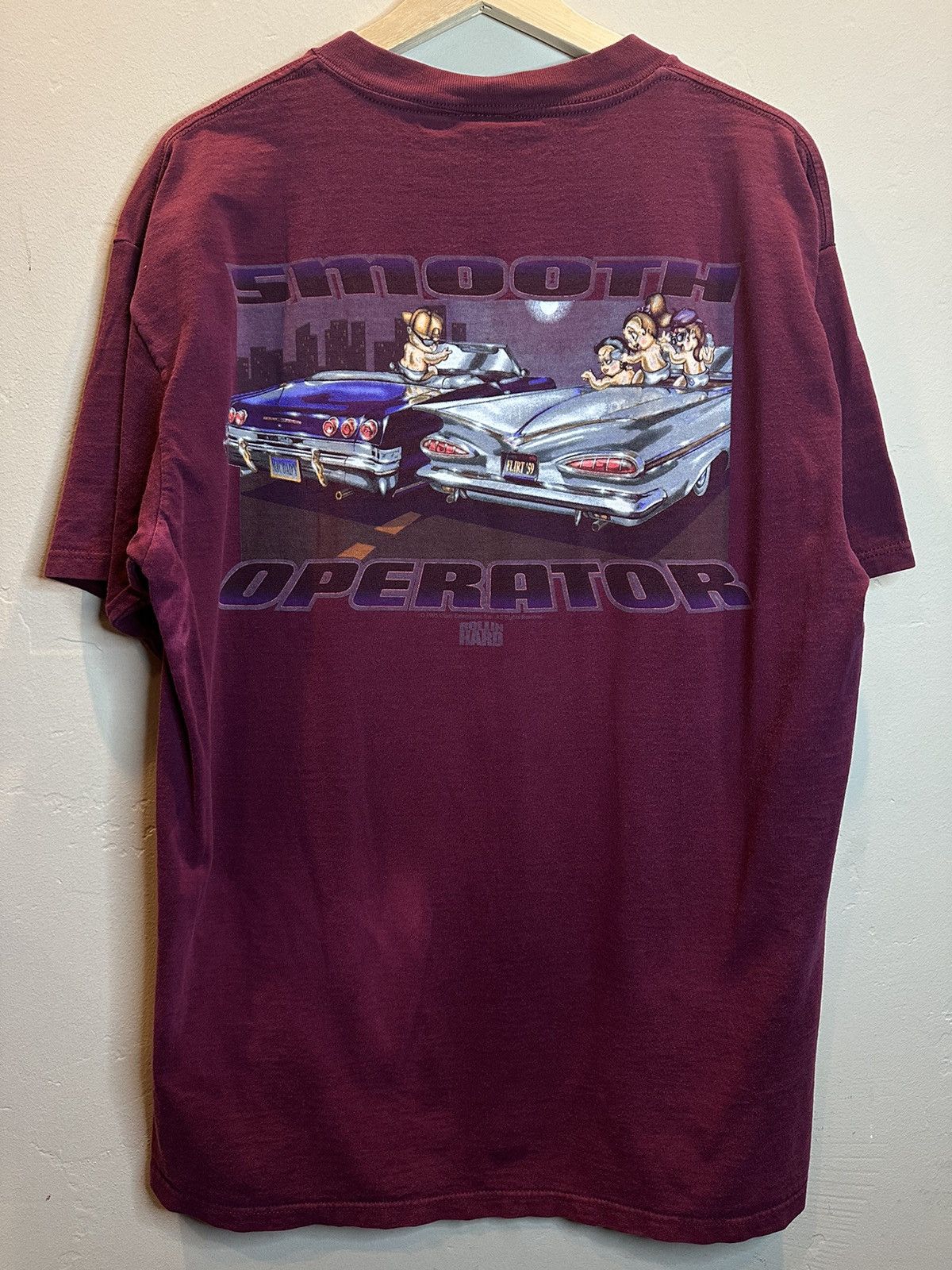 Tultex × Vintage RARE* Vintage 90s Rollin Hard Smooth Operator Lowrider Shirt Size US XL / EU 56 / 4 - 1 Thumbnail