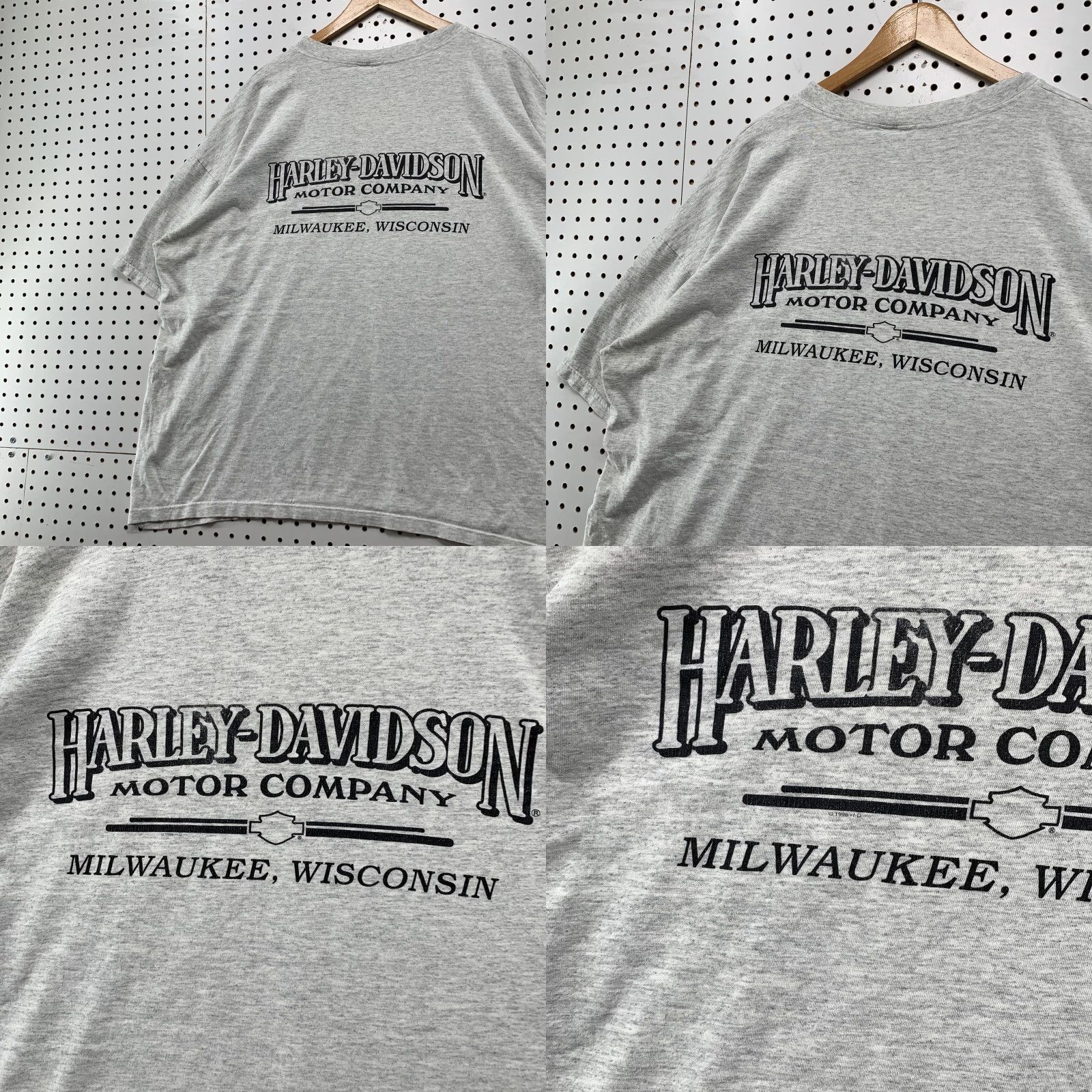 Harley Davidson VINTAGE Harley-Davidson Motorcycle T-Shirt Gray 4XL Graphic Print Crew Neck Short Sleeve Mens Size US XXL / EU 58 / 5 - 8 Thumbnail