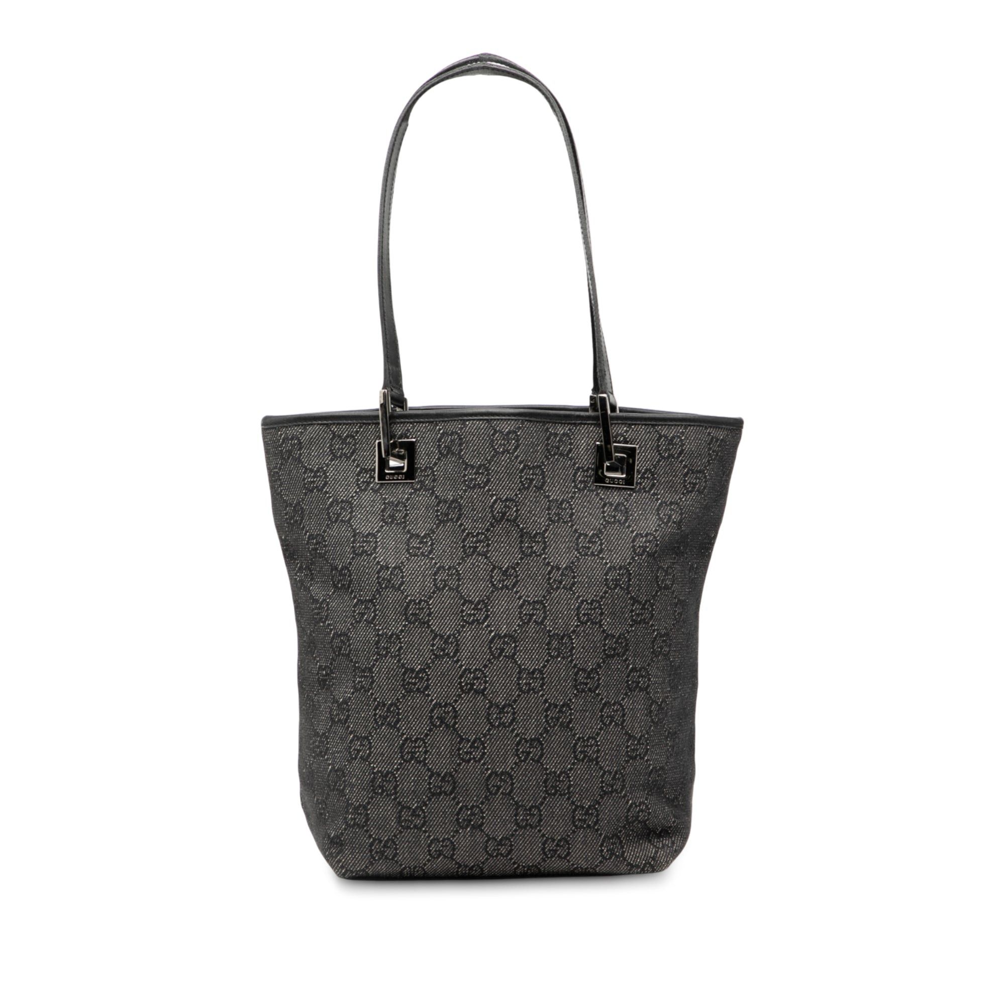 Gucci Gg Denim Shoulder Bag in Grey, Women's
